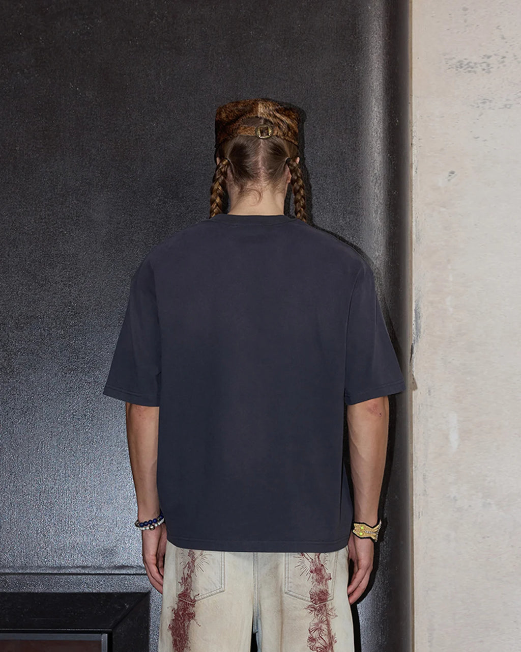 LNM Hand Screen-Printed Knight Washed T-Shirt