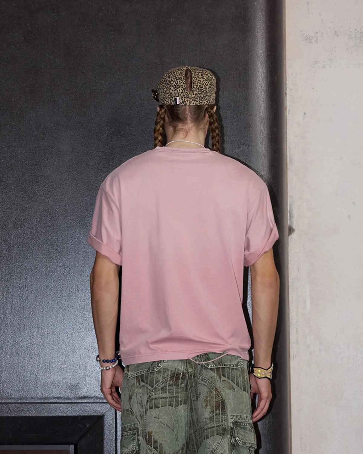 LNM Gradient Faded Fish Pattern T-Shirt