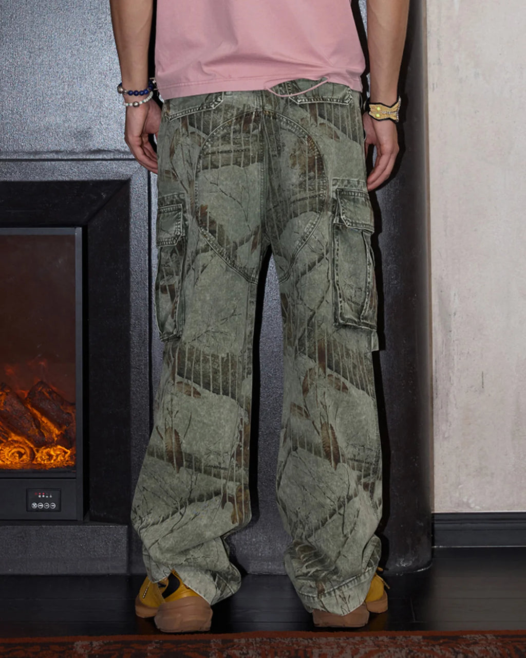 LNM Washed Realtree Cargo Pants Green
