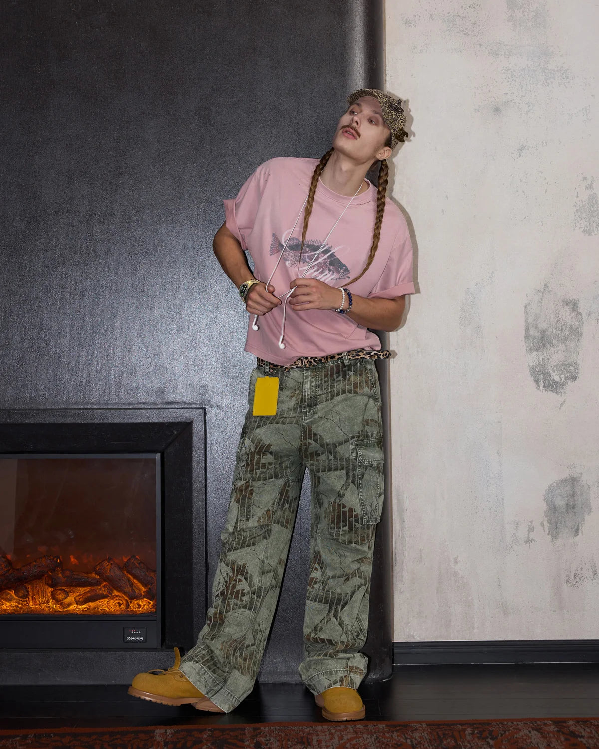LNM Washed Realtree Cargo Pants Green