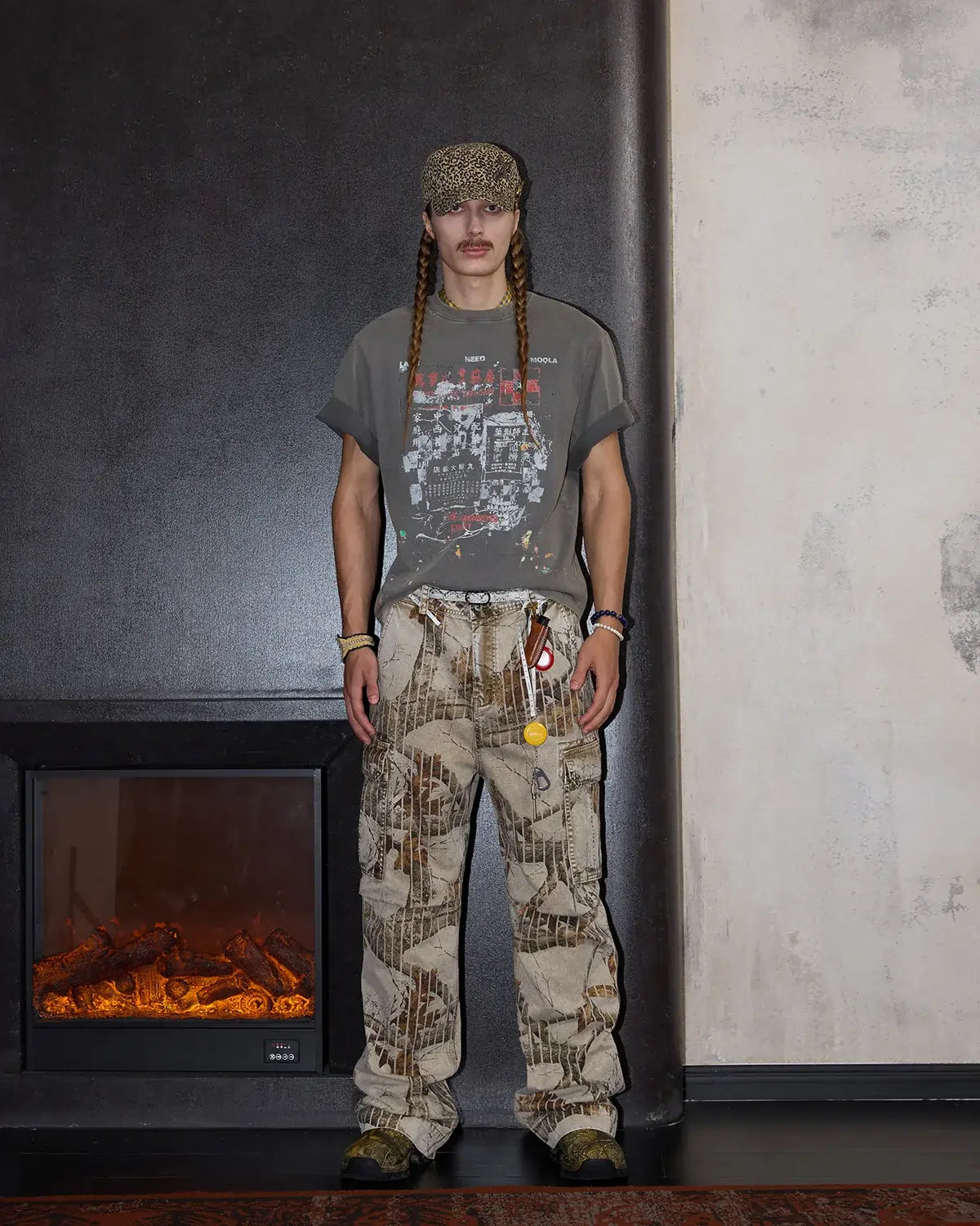 LNM Washed Realtree Cargo Pants Brown