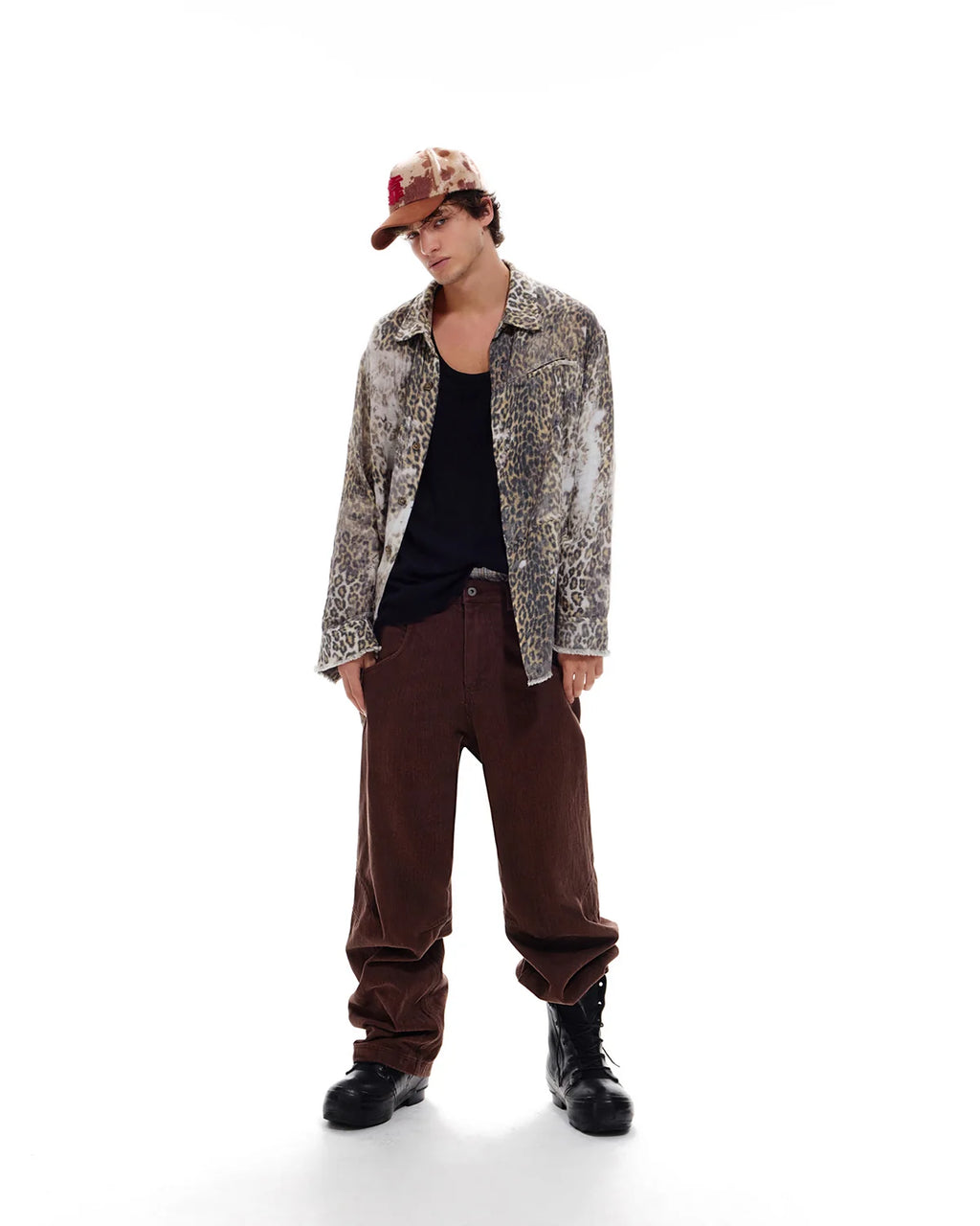 LNM Deconstructed Slub Twill Straight-Leg Pants