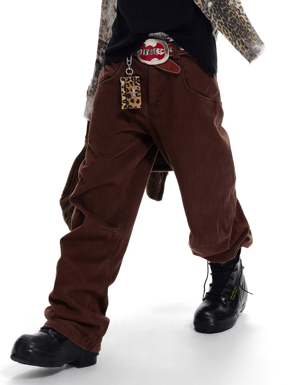 LNM Deconstructed Slub Twill Straight-Leg Pants