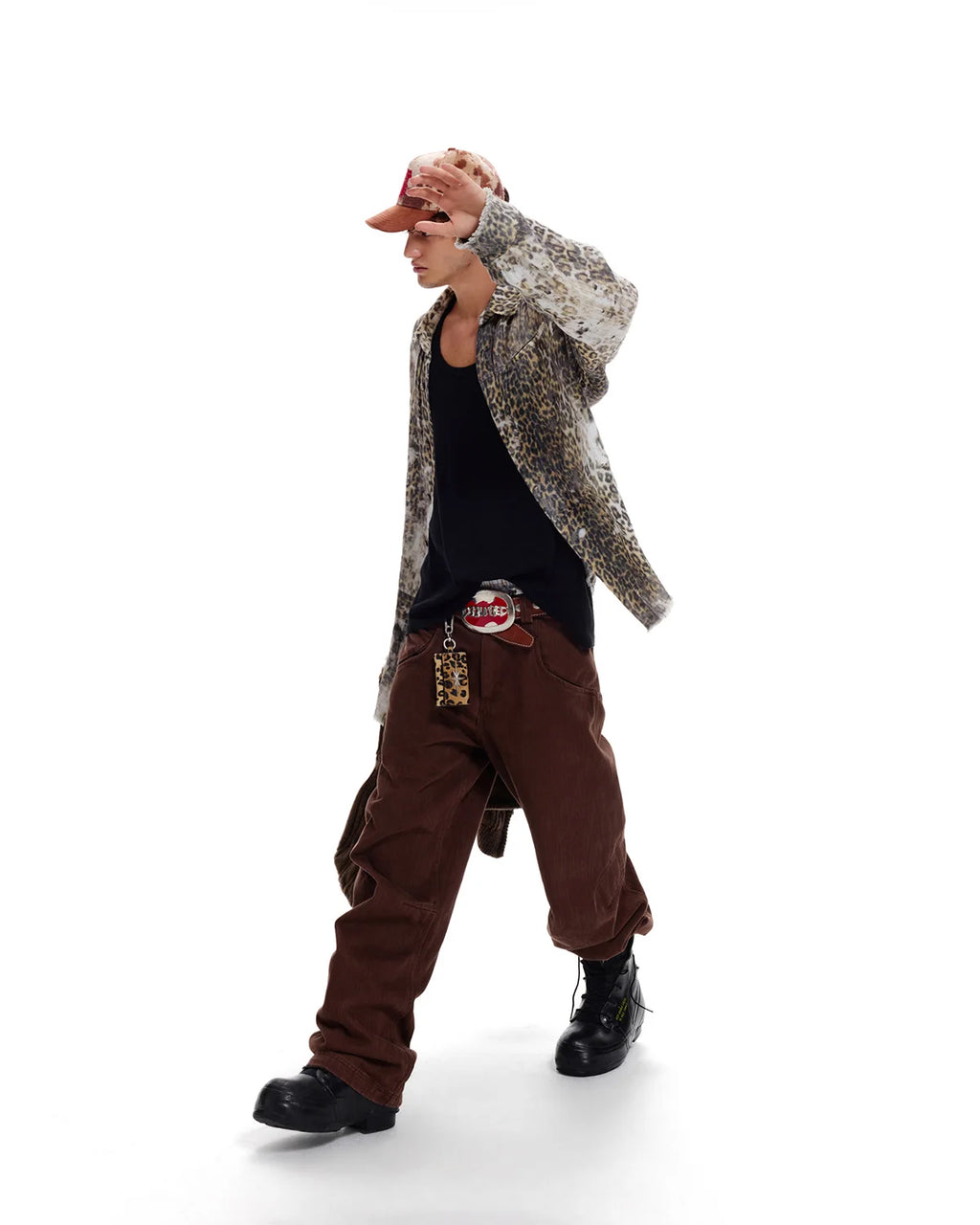 LNM Deconstructed Slub Twill Straight-Leg Pants