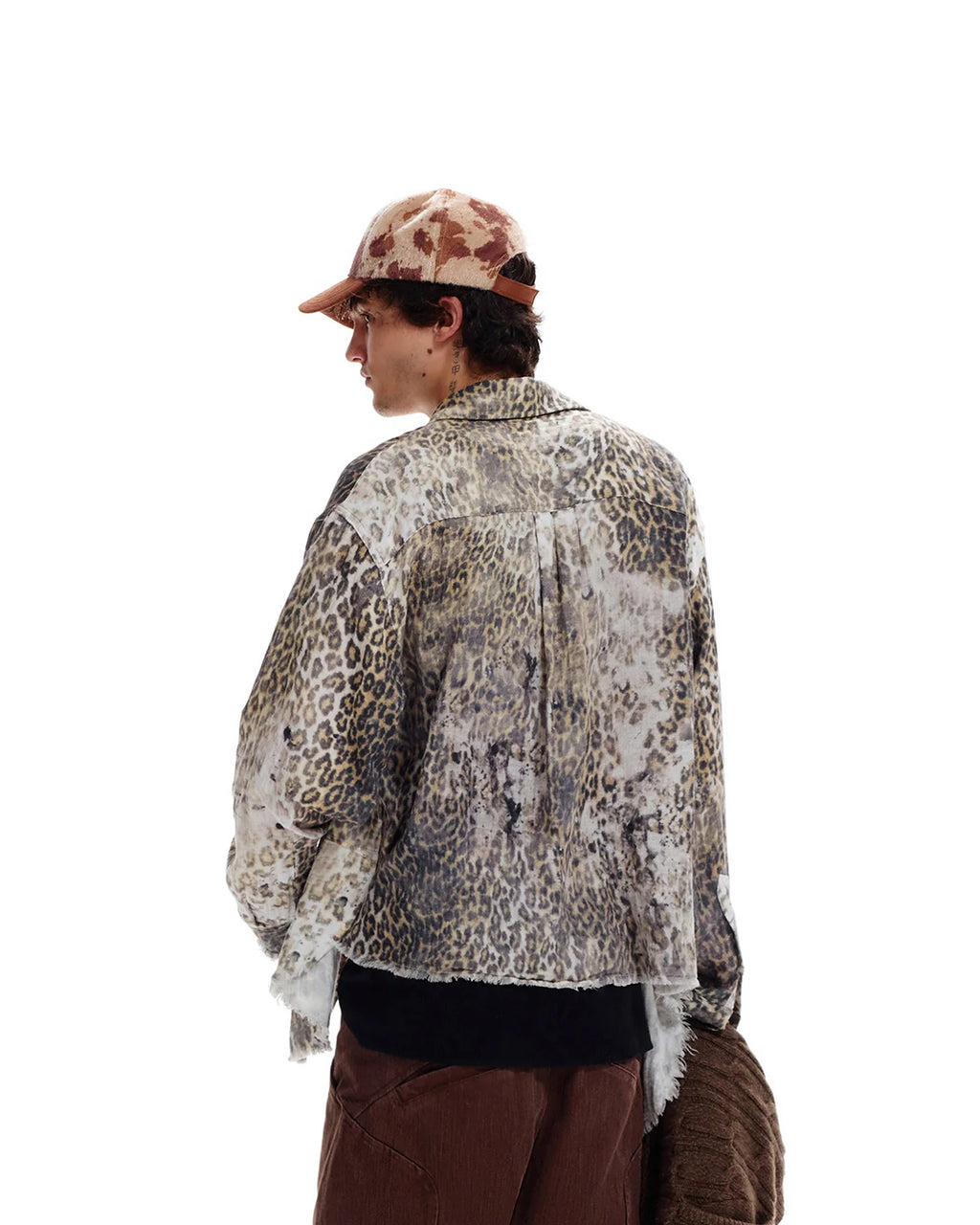 LNM Irregular Gradient Leopard Print Shirt