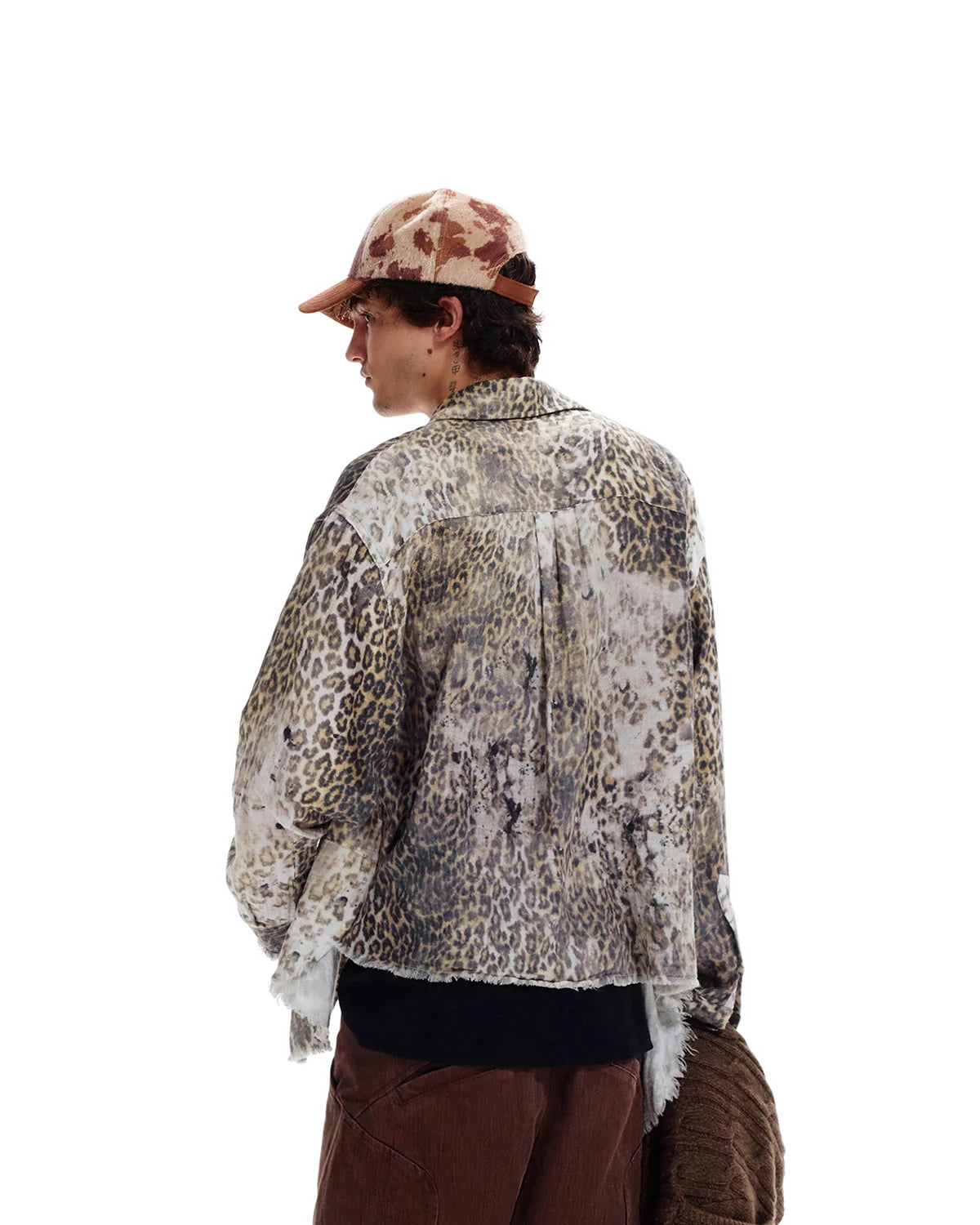 LNM Irregular Gradient Leopard Print Shirt