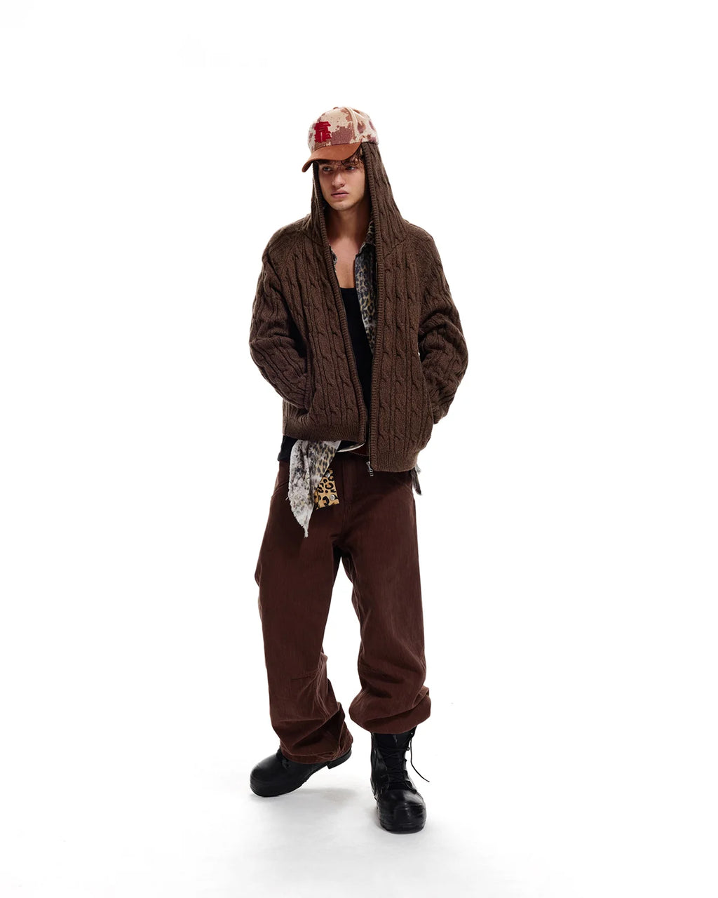 LNM Deconstructed Slub Twill Straight-Leg Pants