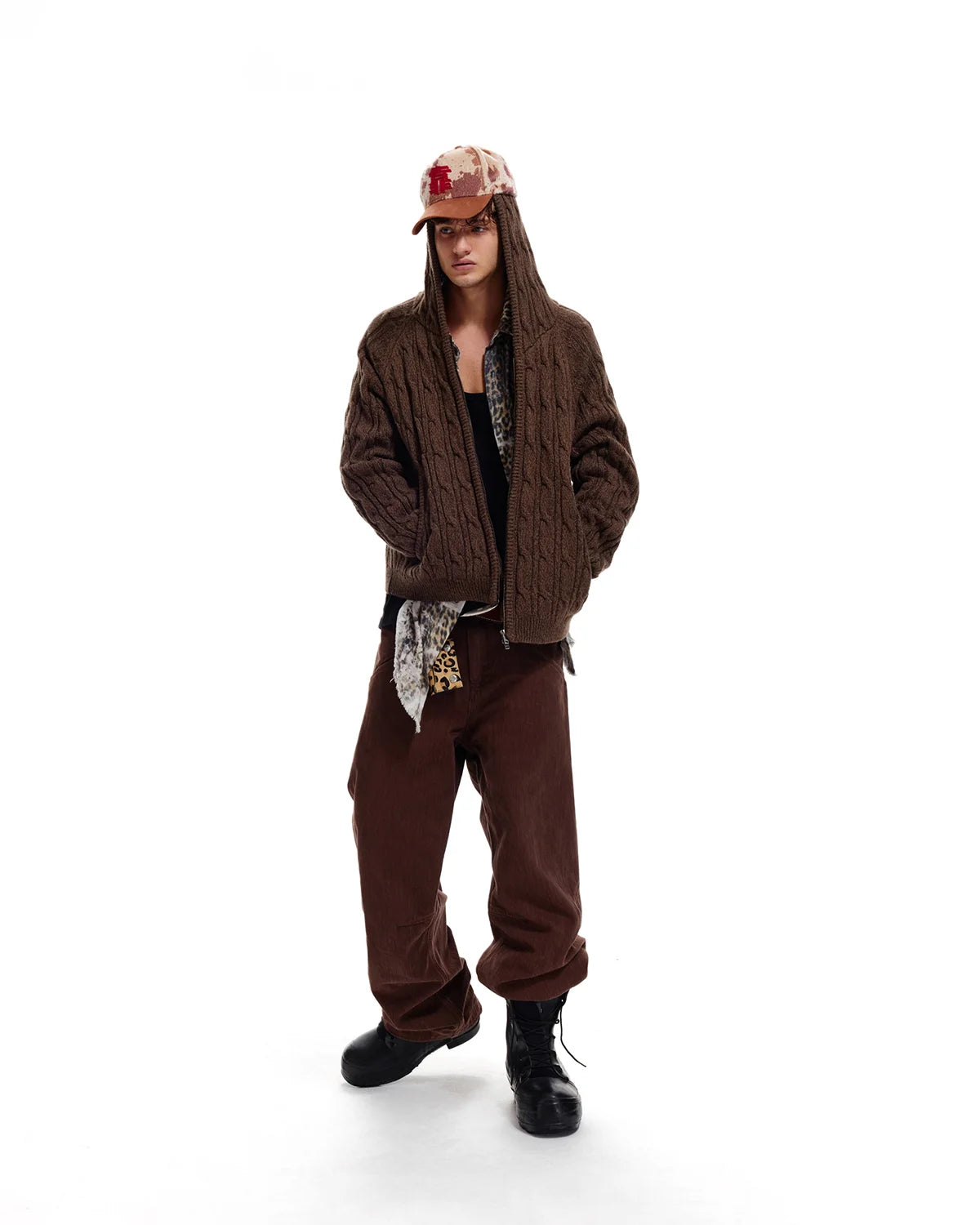LNM Deconstructed Slub Twill Straight-Leg Pants
