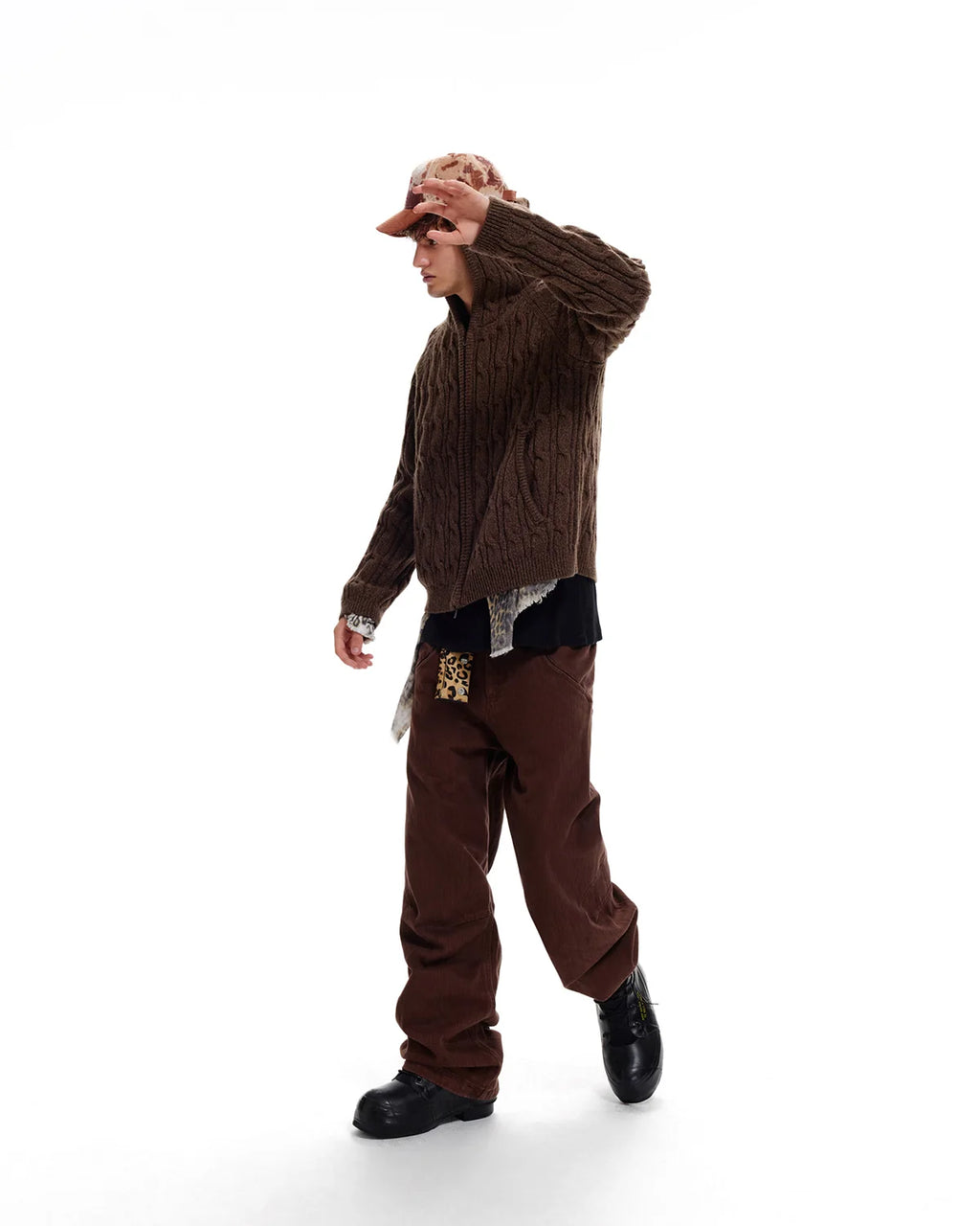 LNM Deconstructed Slub Twill Straight-Leg Pants