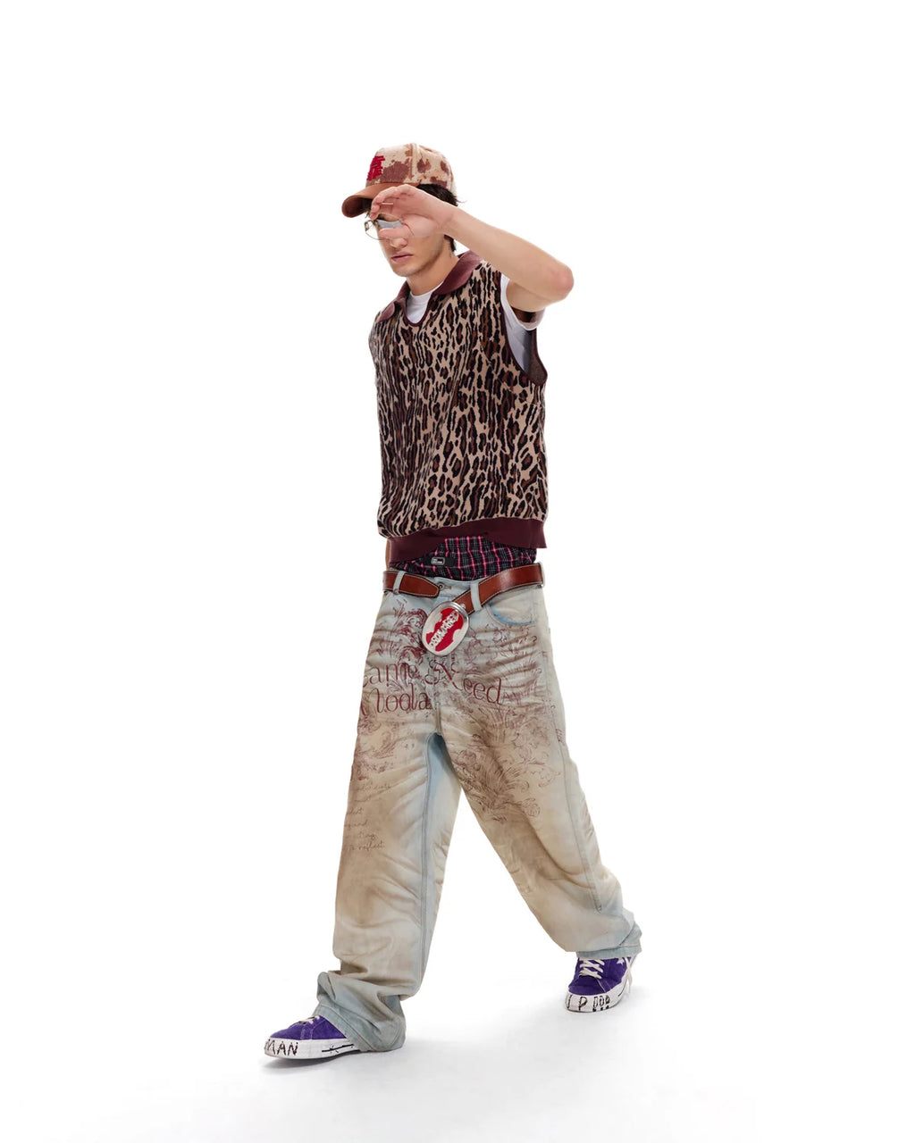LNM Leopard Print Knit Vest
