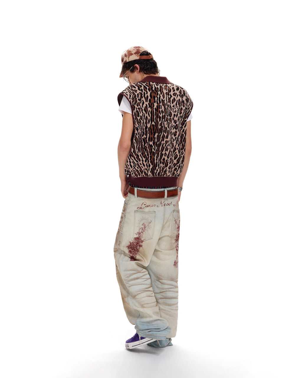 LNM Leopard Print Knit Vest