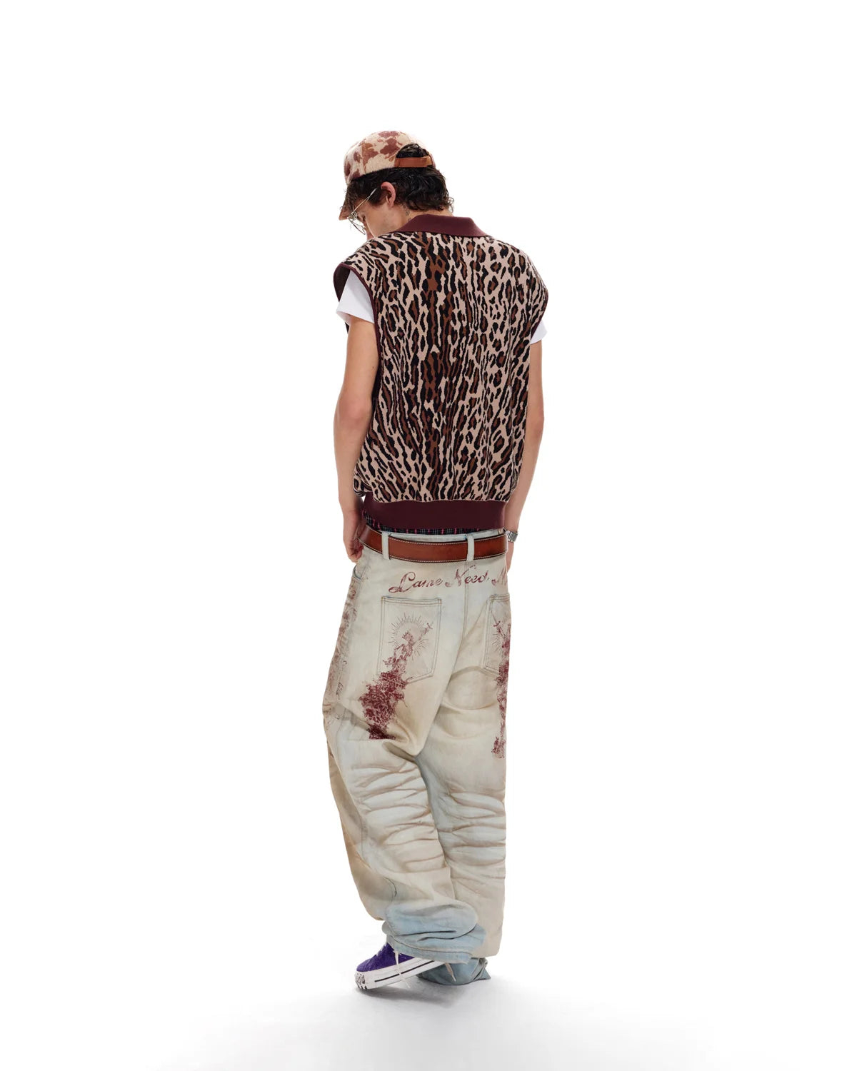 LNM Leopard Print Knit Vest