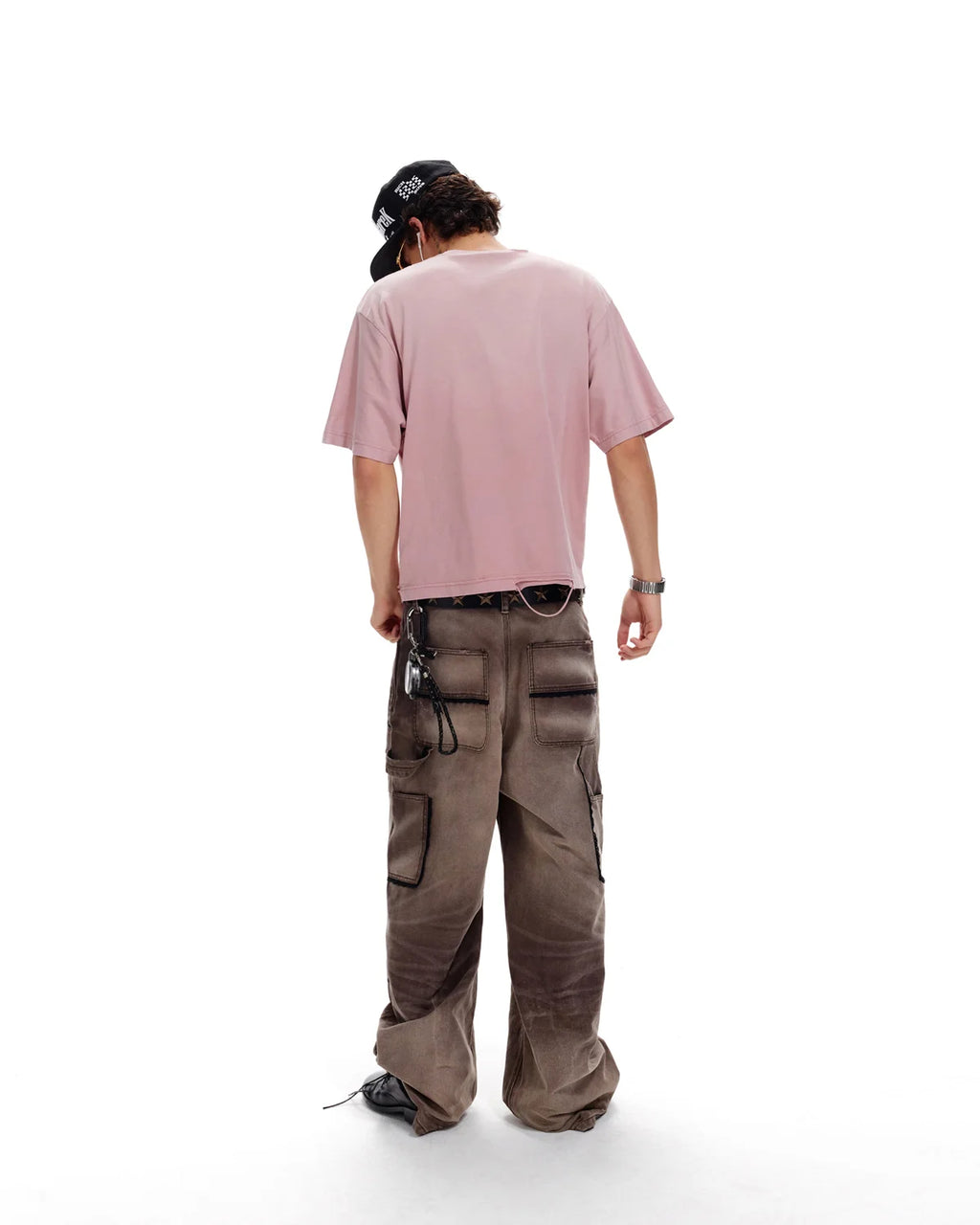 LNM Gradient Faded Fish Pattern T-Shirt