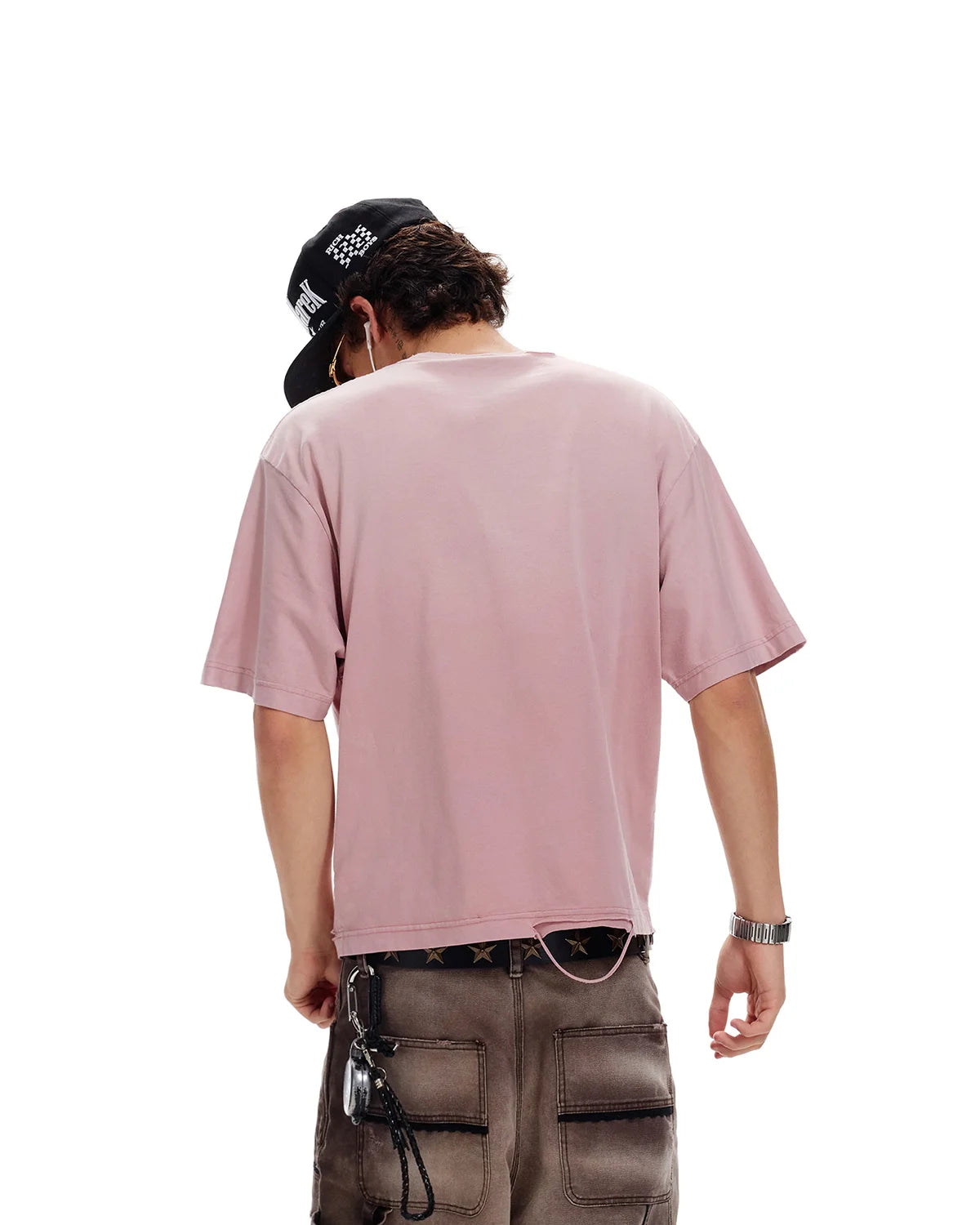 LNM Gradient Faded Fish Pattern T-Shirt