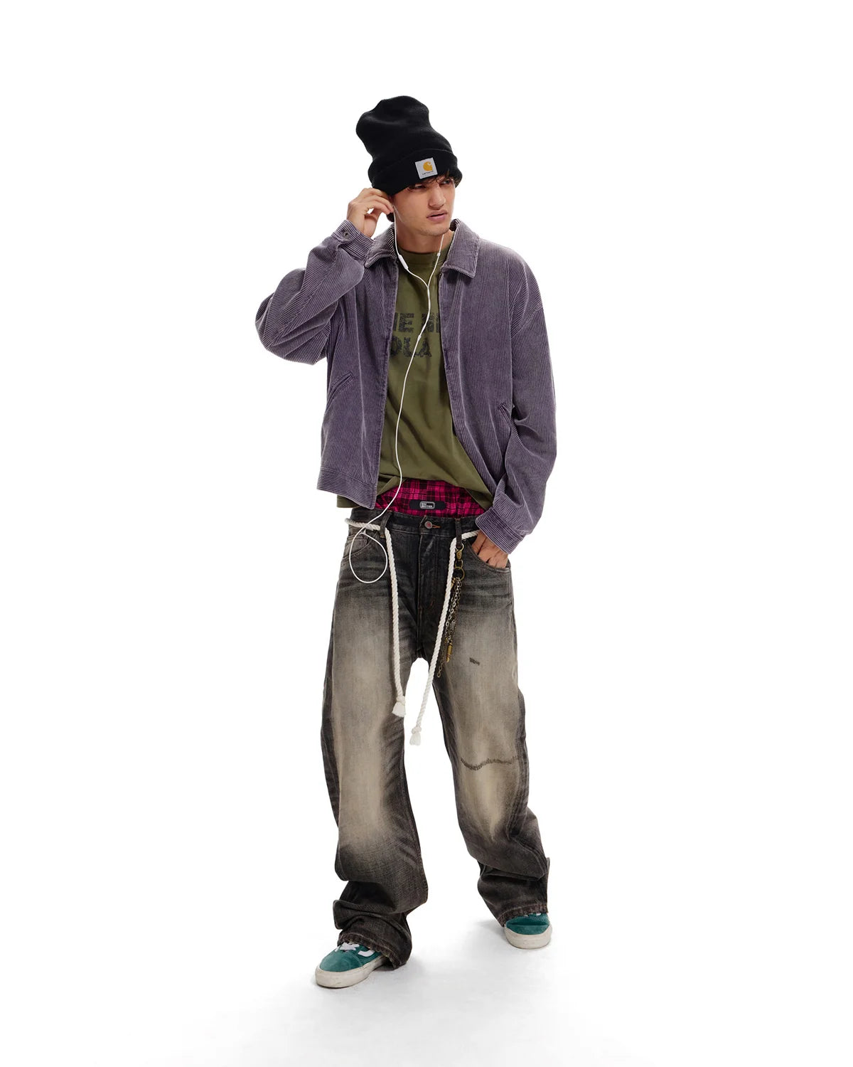 LNM Washed Black Straight-Leg Jeans