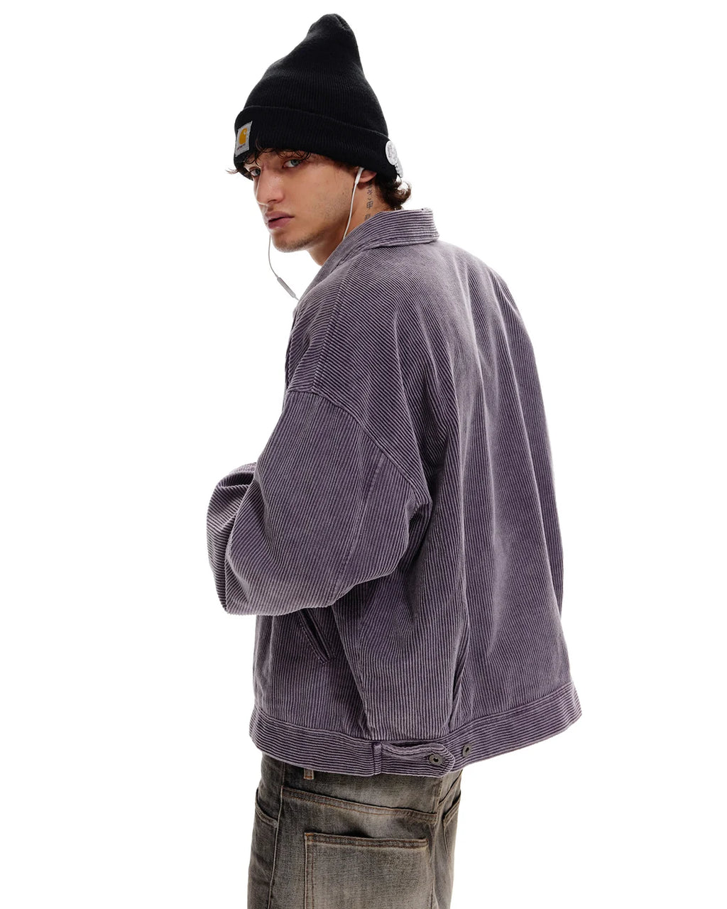 LNM Washed Retro Purple Corduroy Jacket