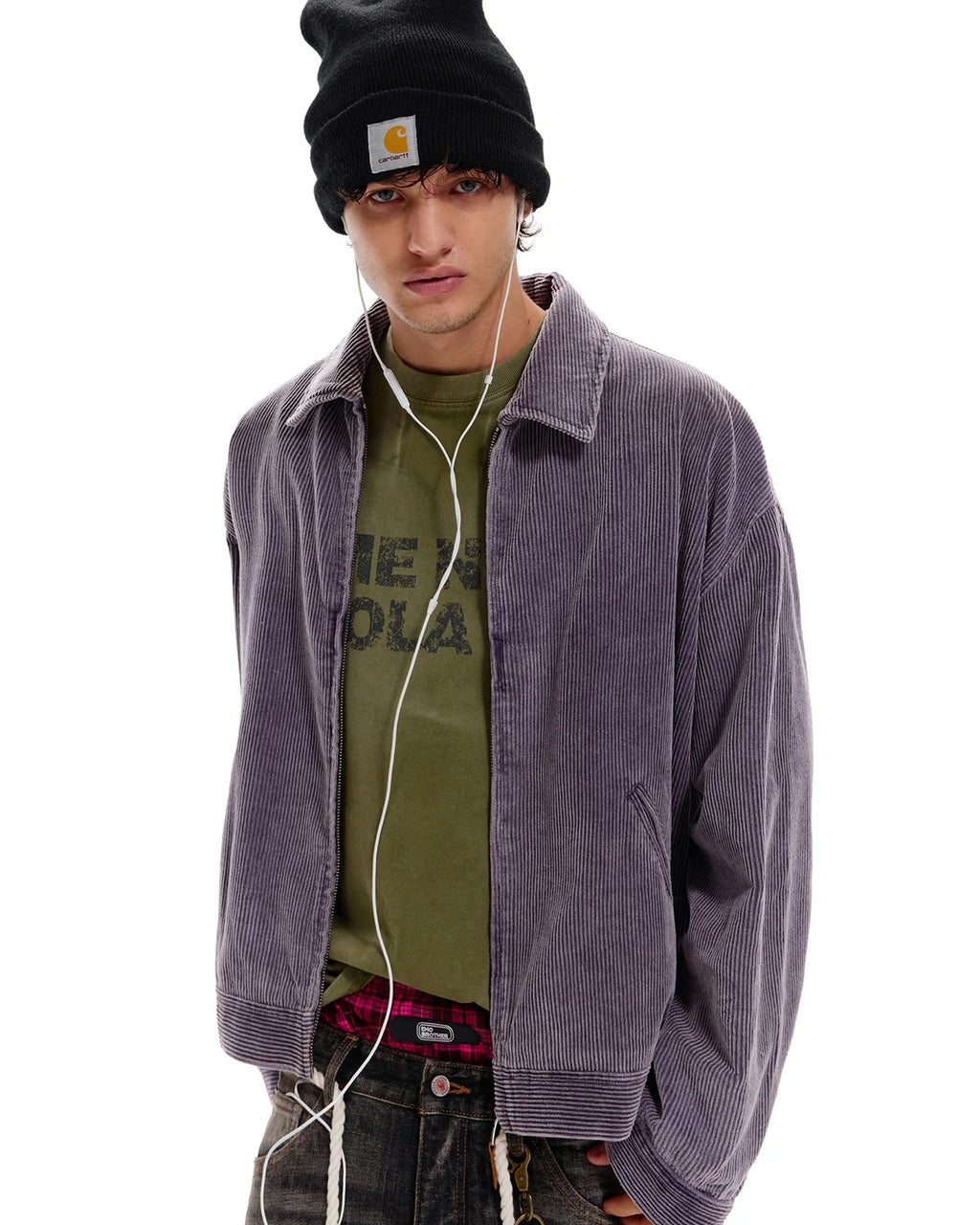 LNM Washed Retro Purple Corduroy Jacket