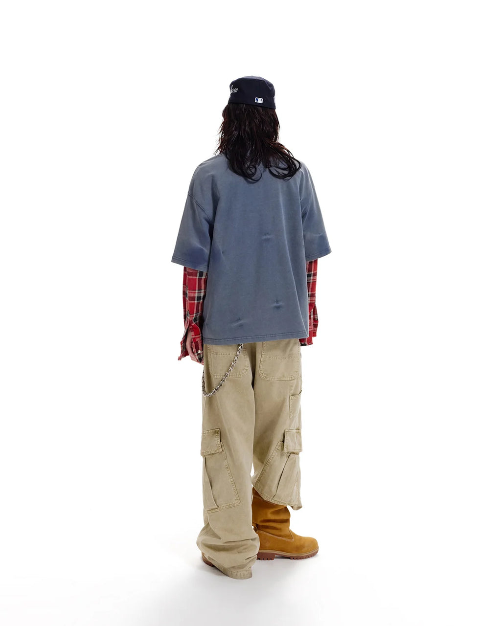 LNM Hand-Tie-Dyed Washed T-Shirt Blue