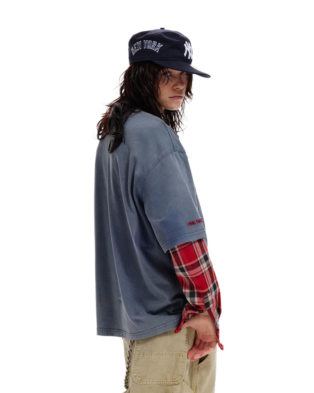 LNM Hand-Tie-Dyed Washed T-Shirt Blue