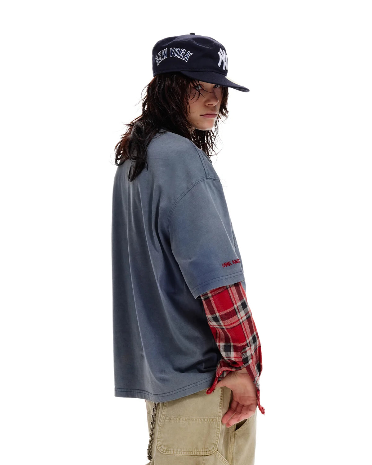 LNM Hand-Tie-Dyed Washed T-Shirt Blue