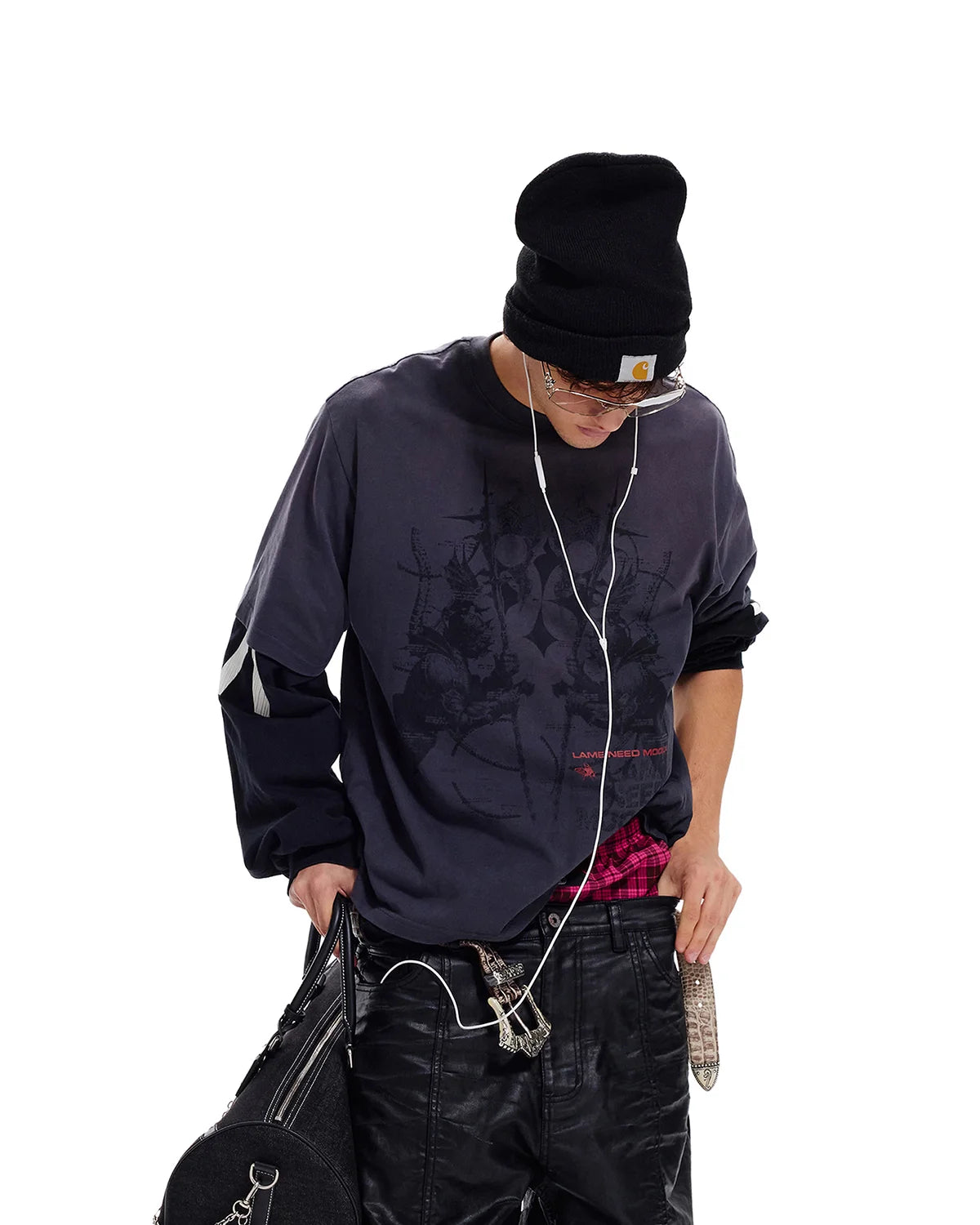 LNM Hand Screen-Printed Knight Washed T-Shirt