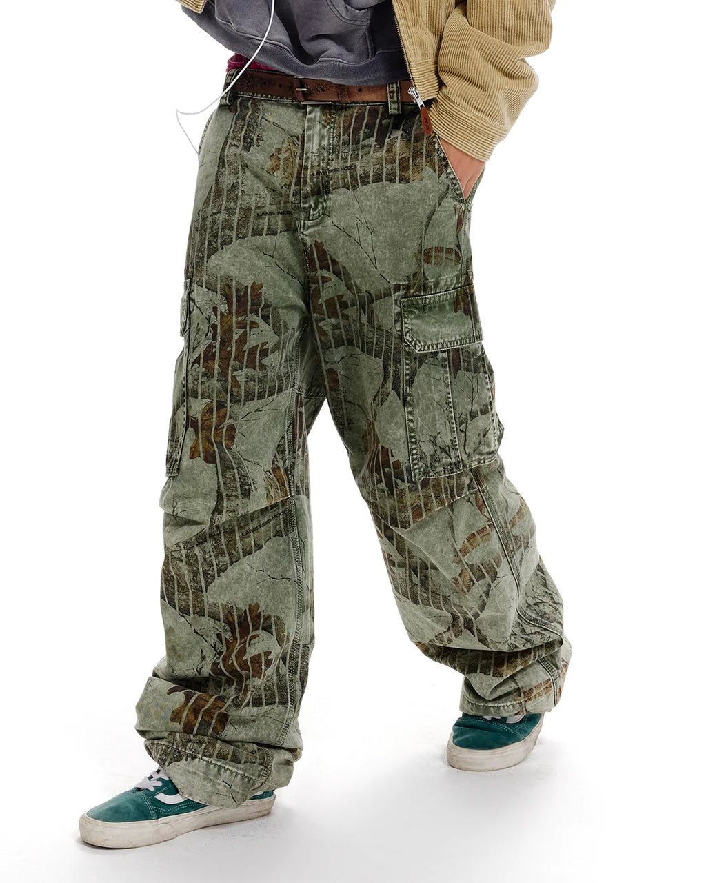 LNM Washed Realtree Cargo Pants Green
