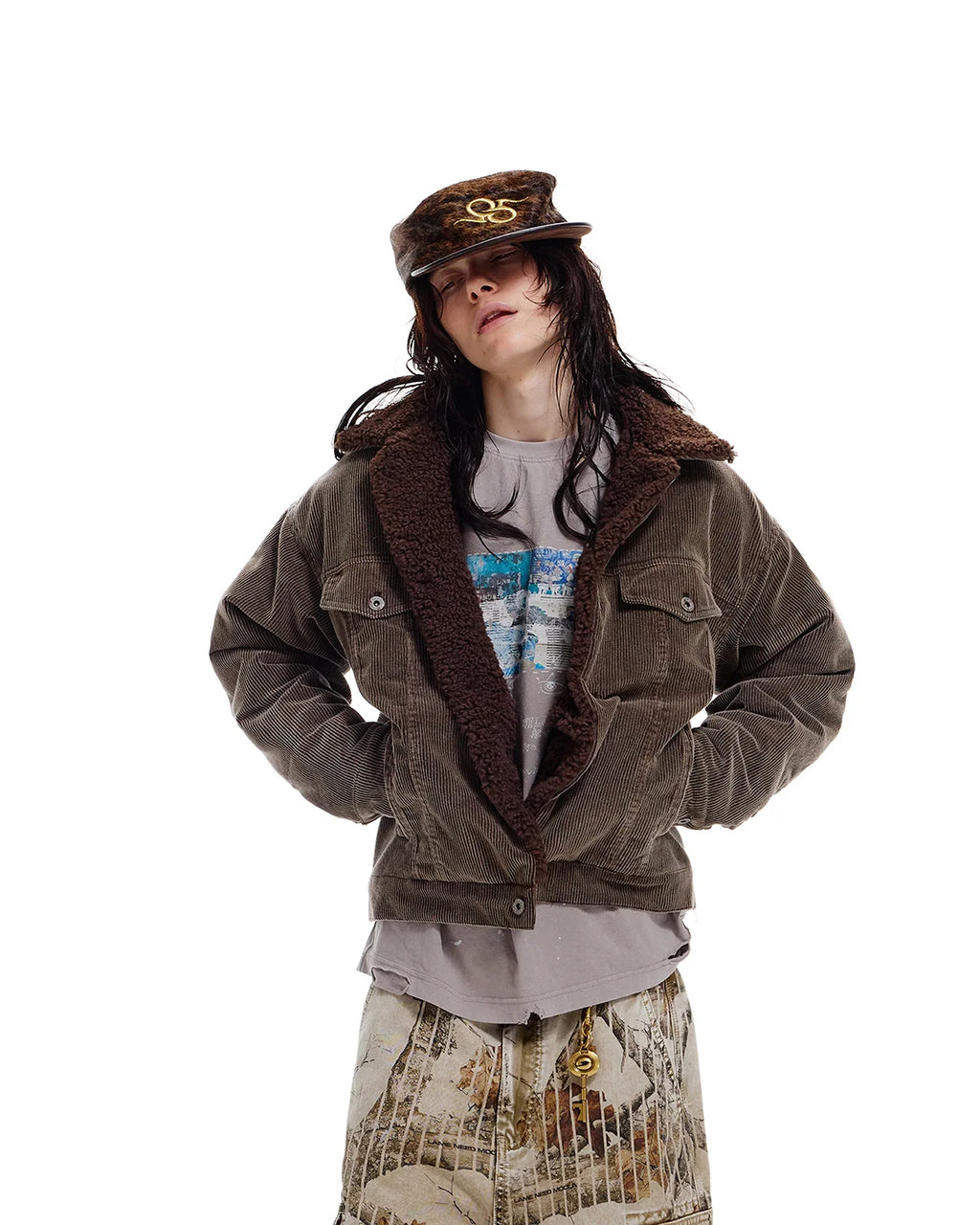 LNM Yarn-Dyed Corduroy Sherpa Jacket