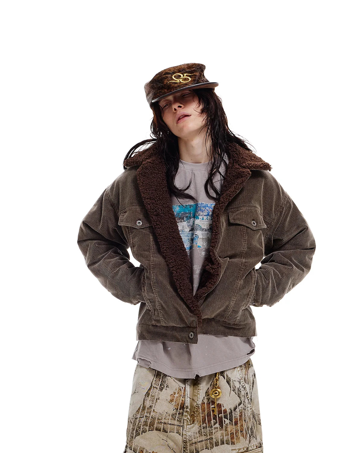LNM Yarn-Dyed Corduroy Sherpa Jacket