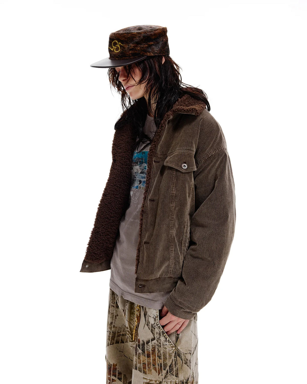 LNM Yarn-Dyed Corduroy Sherpa Jacket