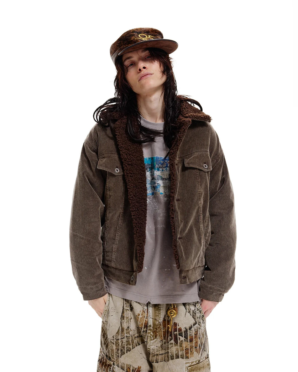 LNM Yarn-Dyed Corduroy Sherpa Jacket