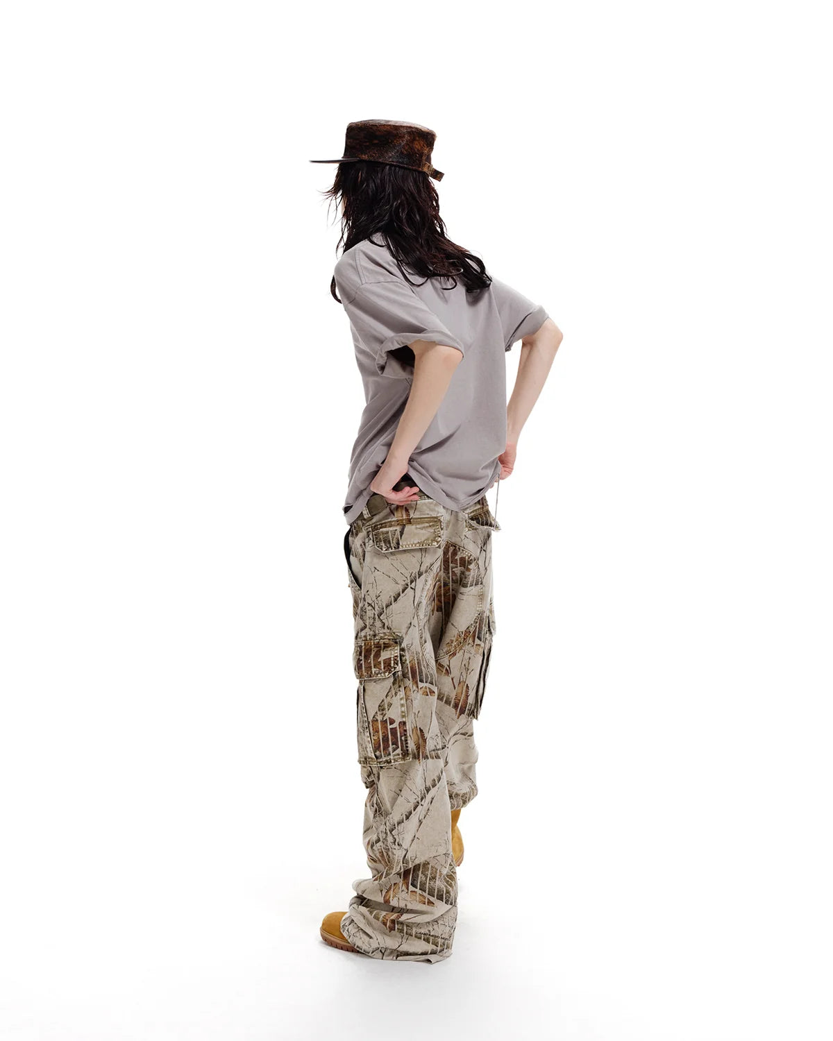 LNM Washed Realtree Cargo Pants Brown