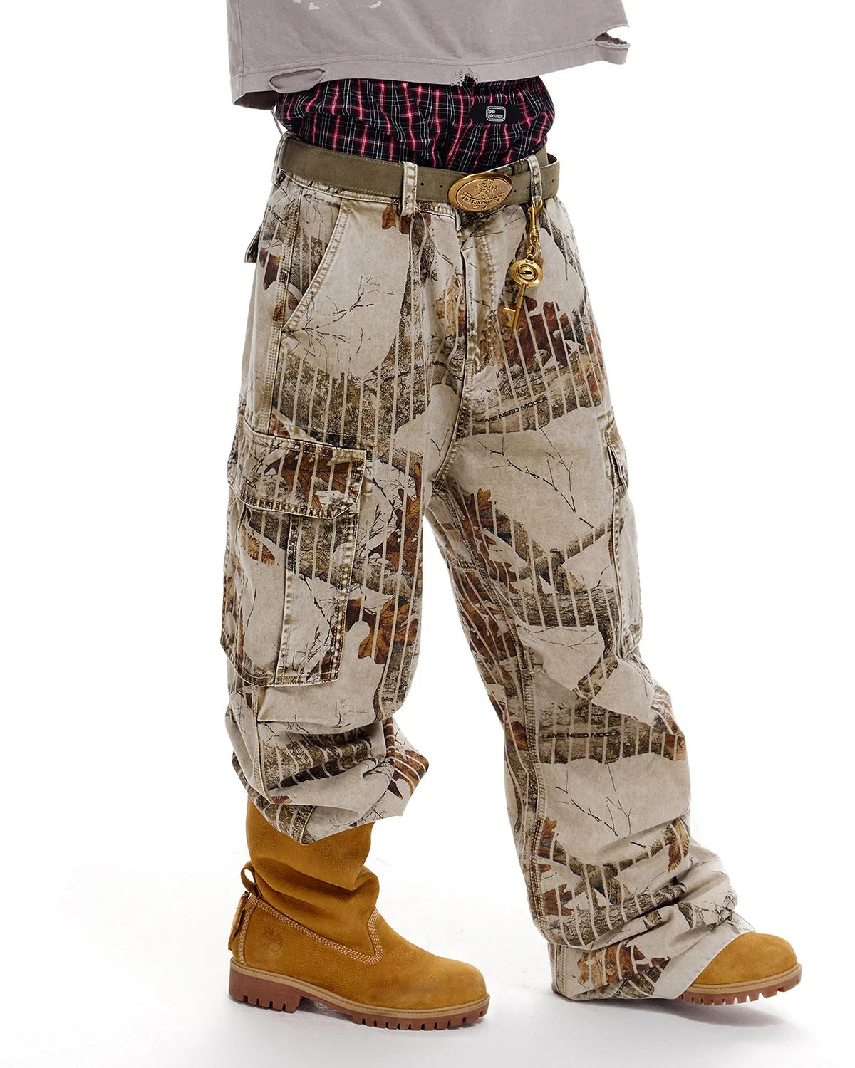 LNM Washed Realtree Cargo Pants Brown