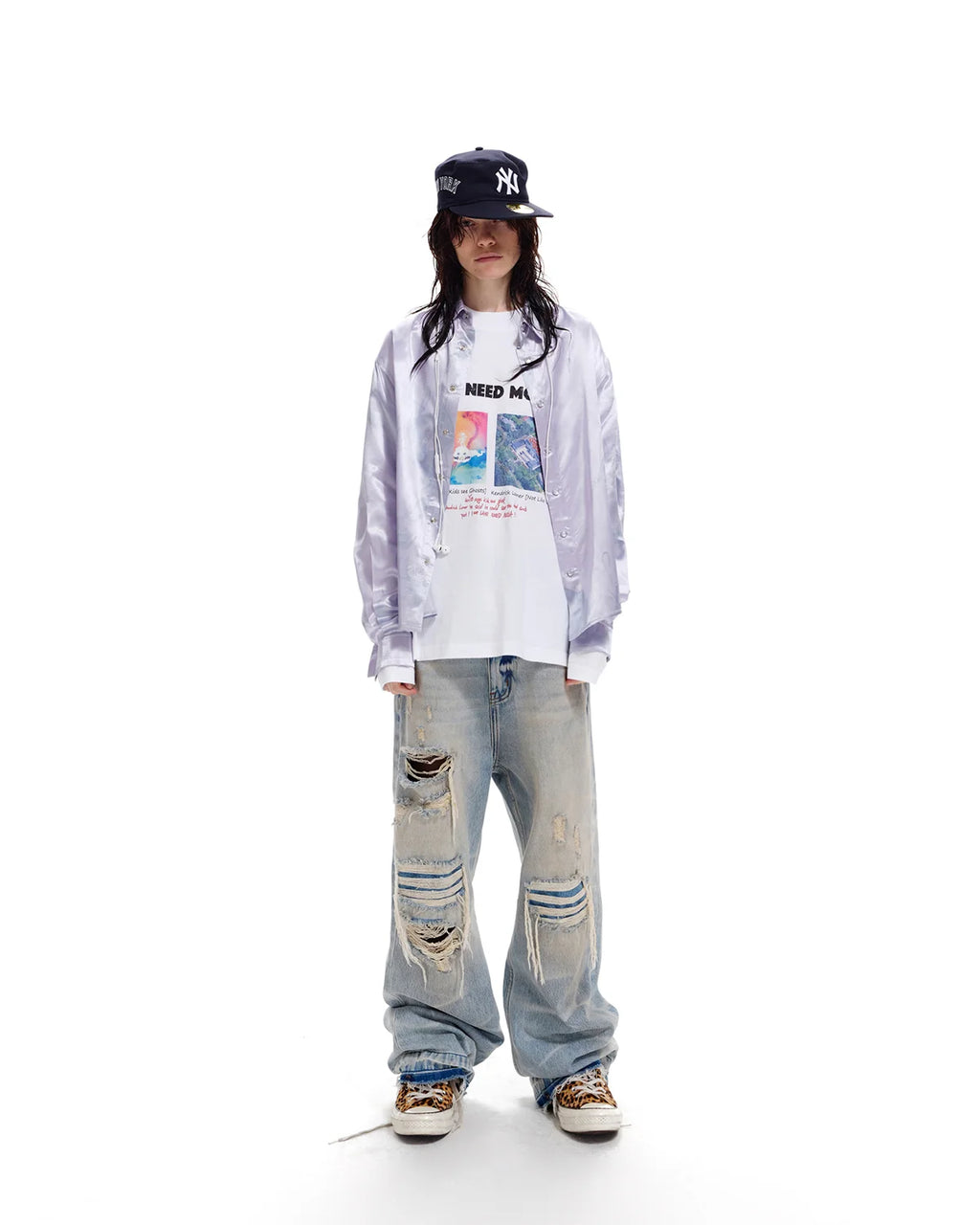 LNM Smoke-Print Acetate Shirt