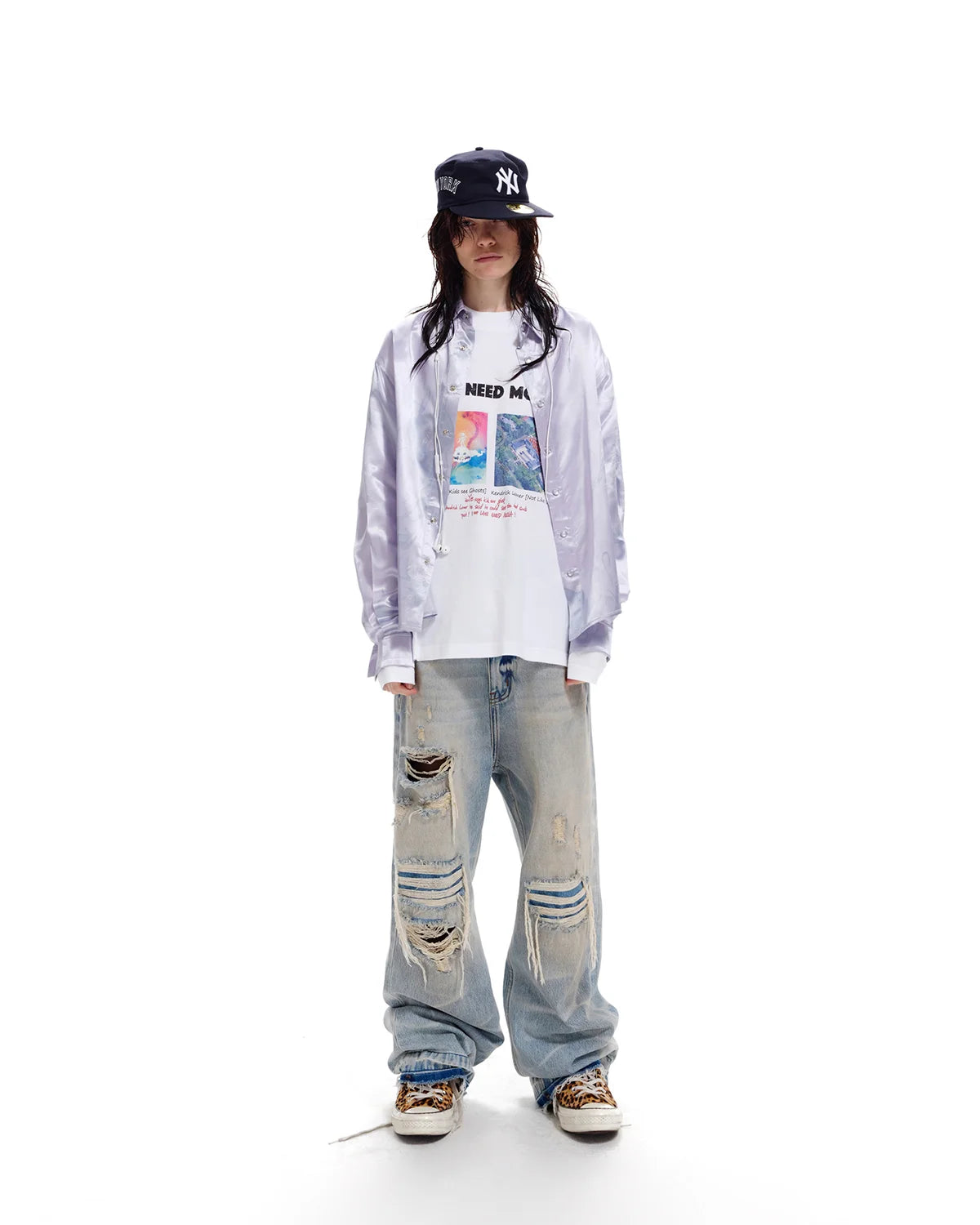 LNM Smoke-Print Acetate Shirt