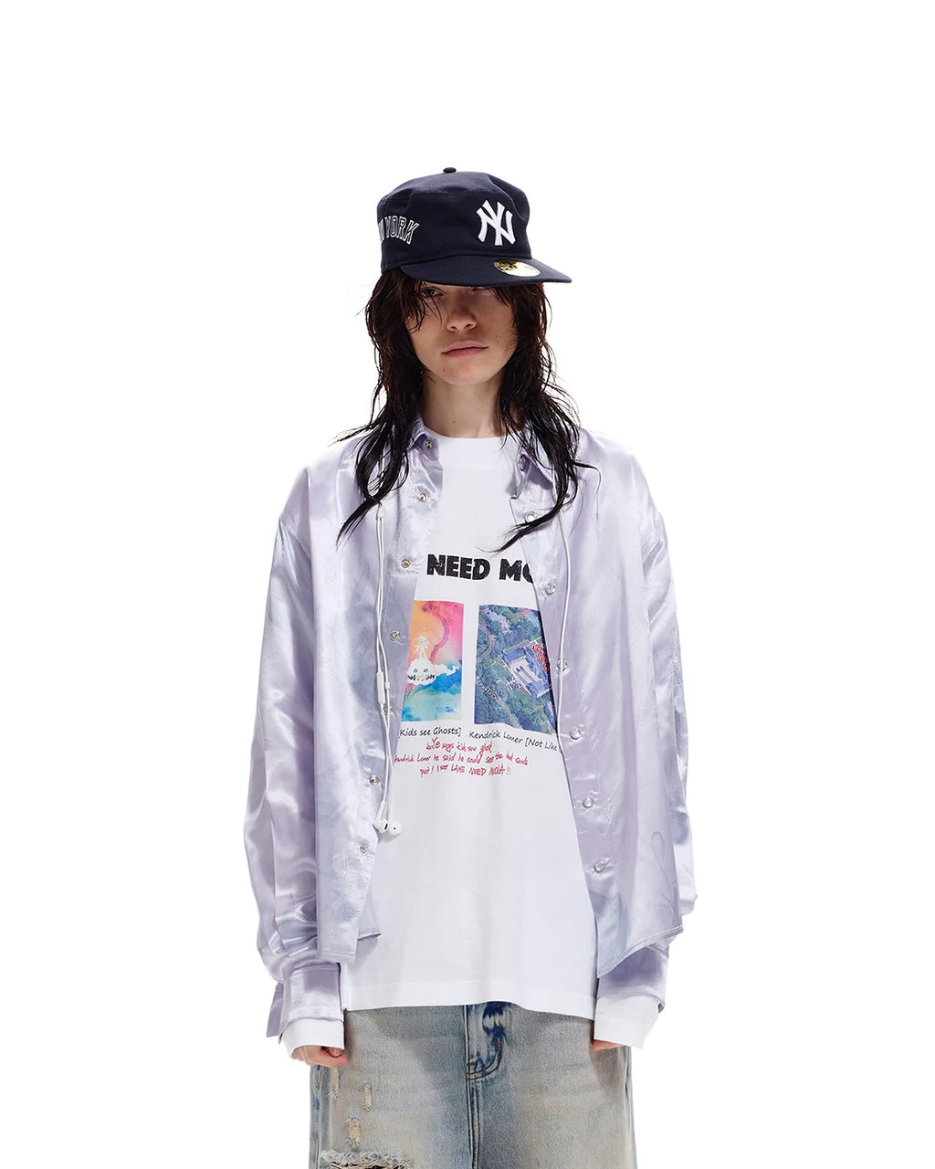 LNM Smoke-Print Acetate Shirt