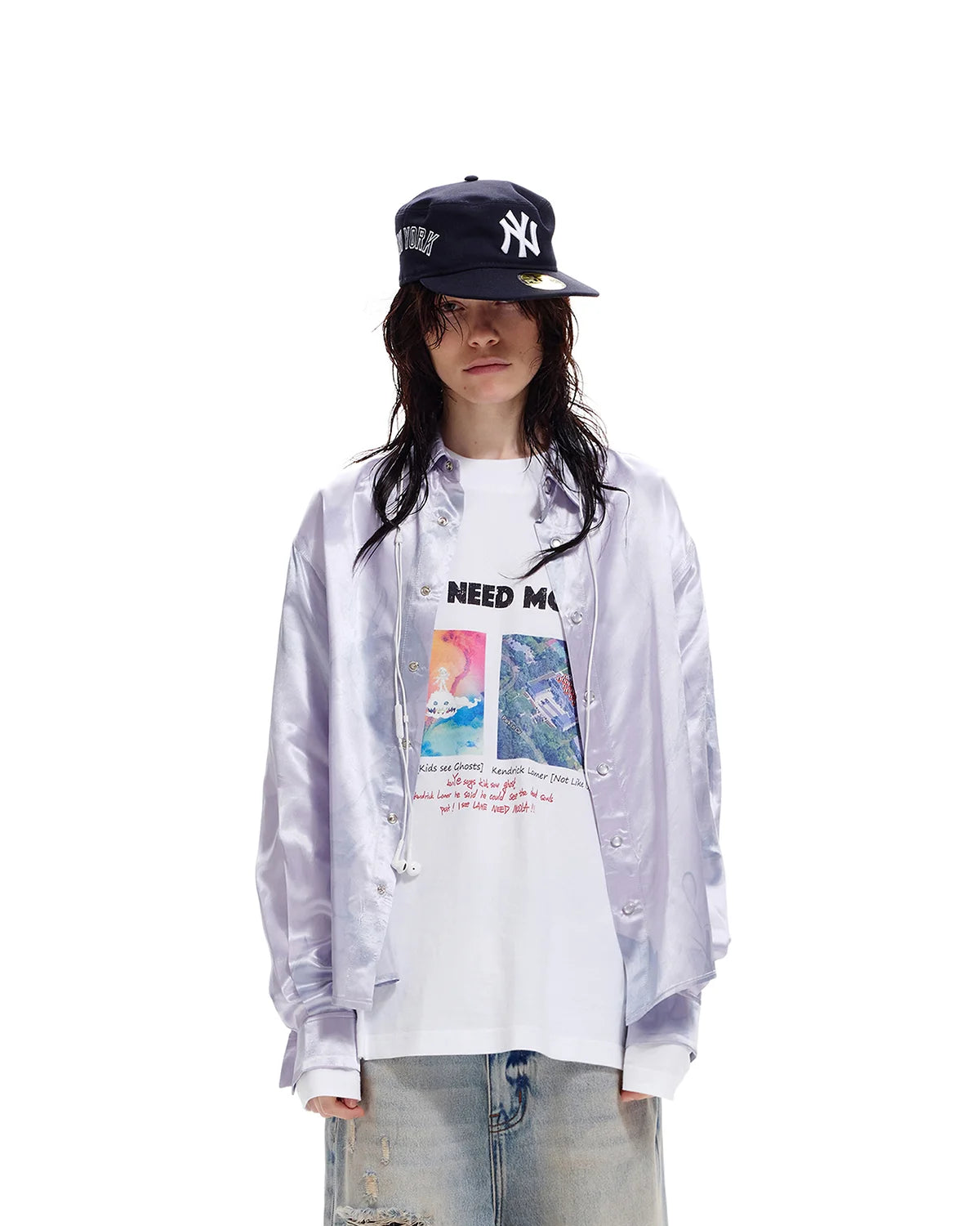 LNM Smoke-Print Acetate Shirt