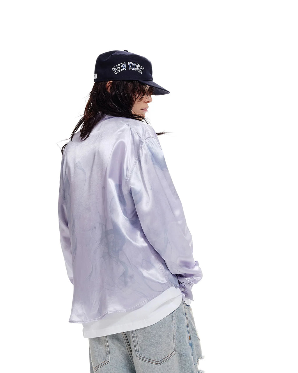 LNM Smoke-Print Acetate Shirt