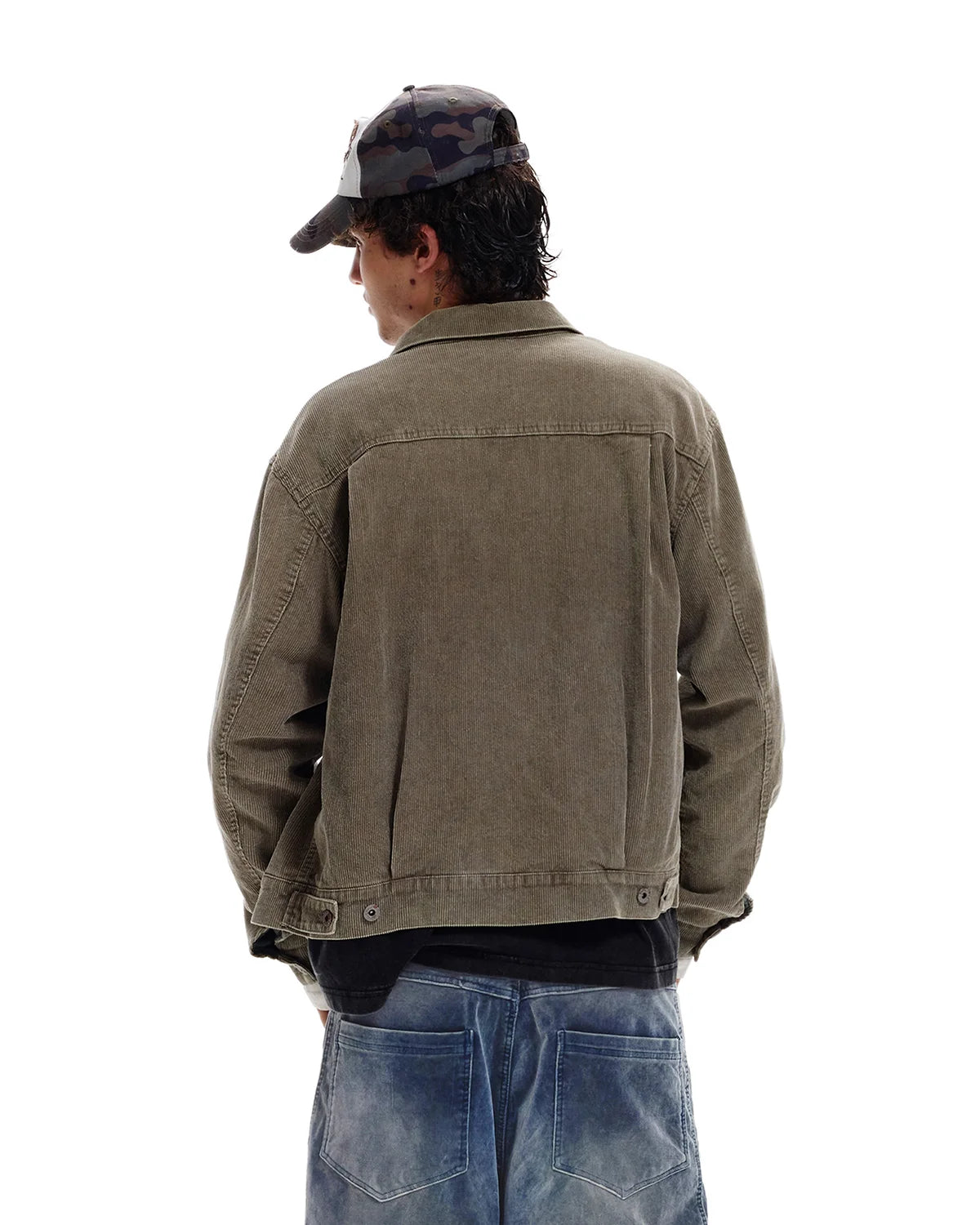 LNM Washed Retro Green Corduroy Jacket