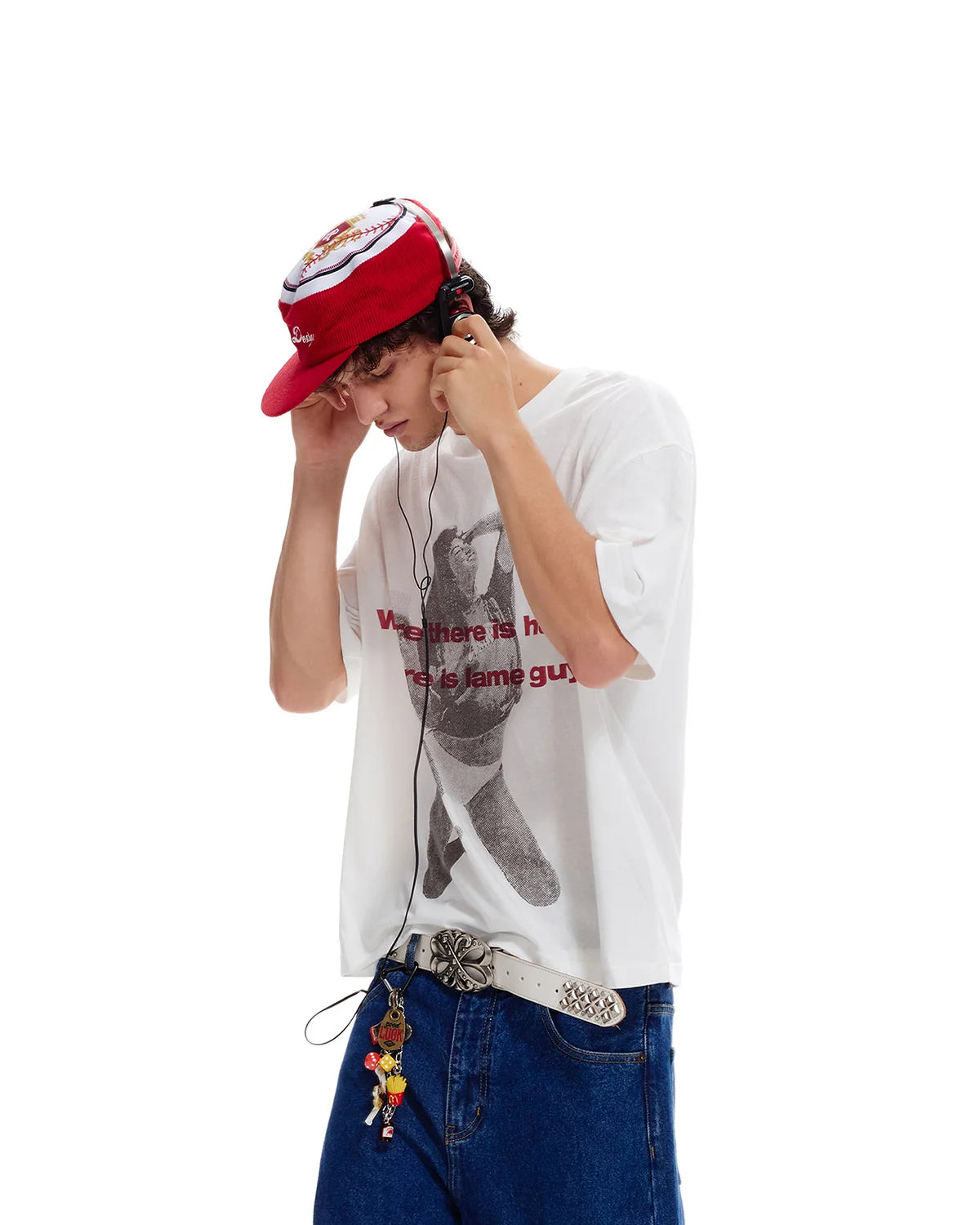 LNM “Hotgirl” Faded Graphic Short-Sleeve T-Shirt