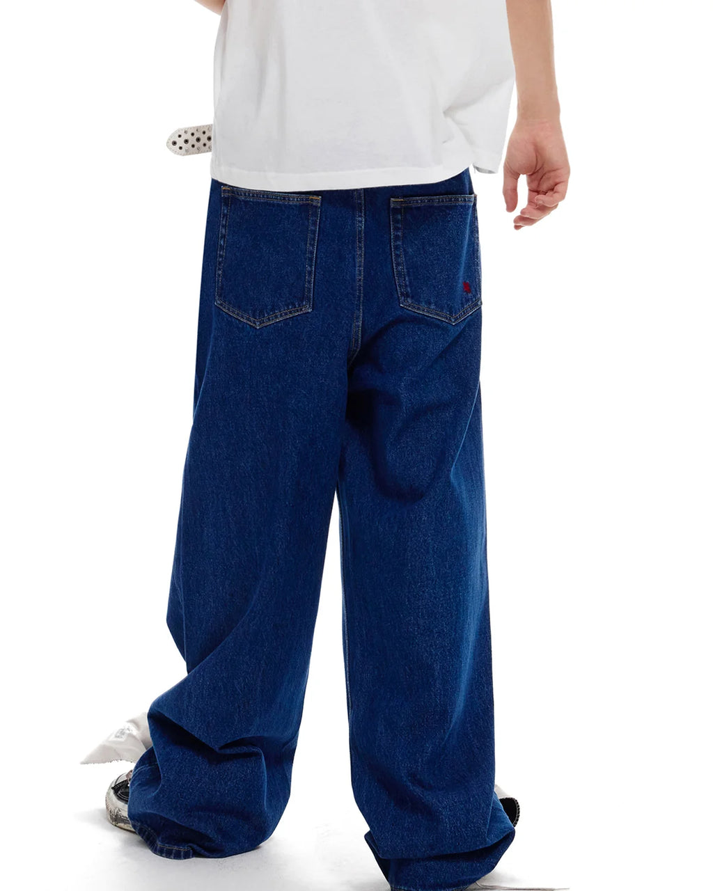 LNM Deep Indigo Cone Denim Straight-Leg Jeans
