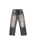 LNM Washed Black Straight-Leg Jeans