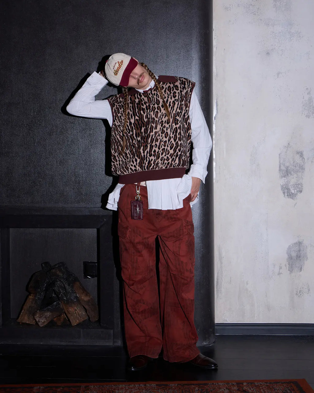 LNM Leopard Print Knit Vest
