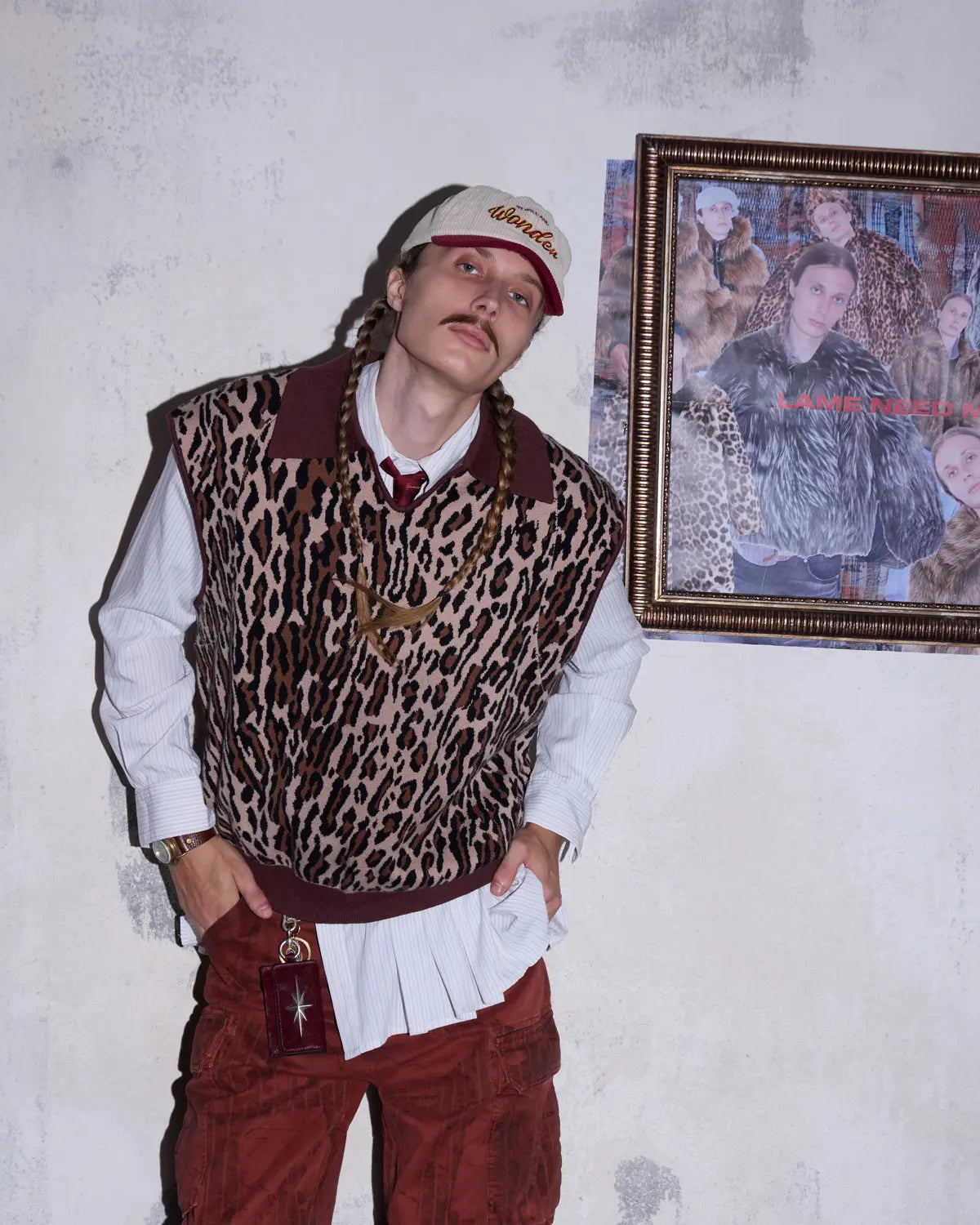 LNM Leopard Print Knit Vest