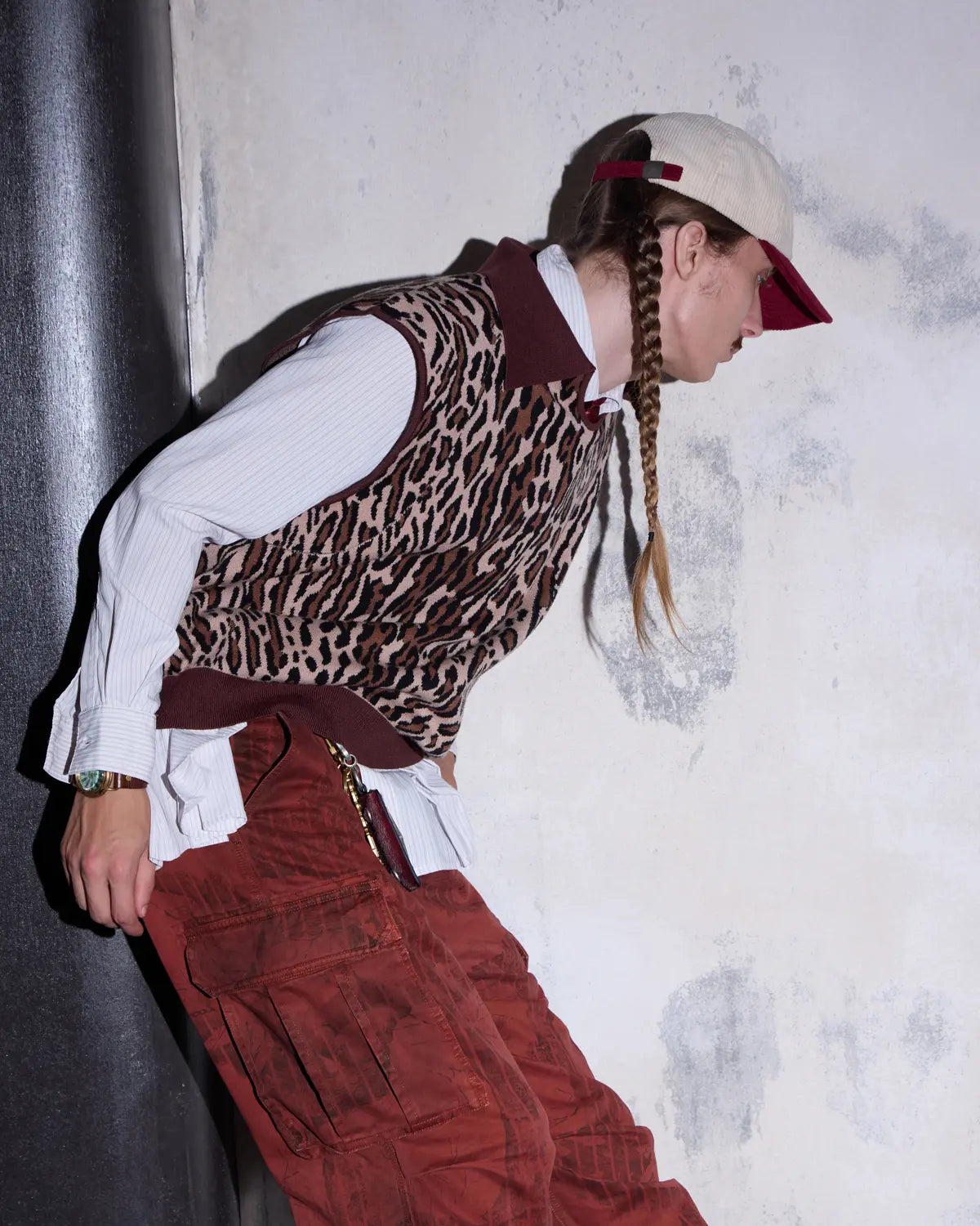 LNM Leopard Print Knit Vest
