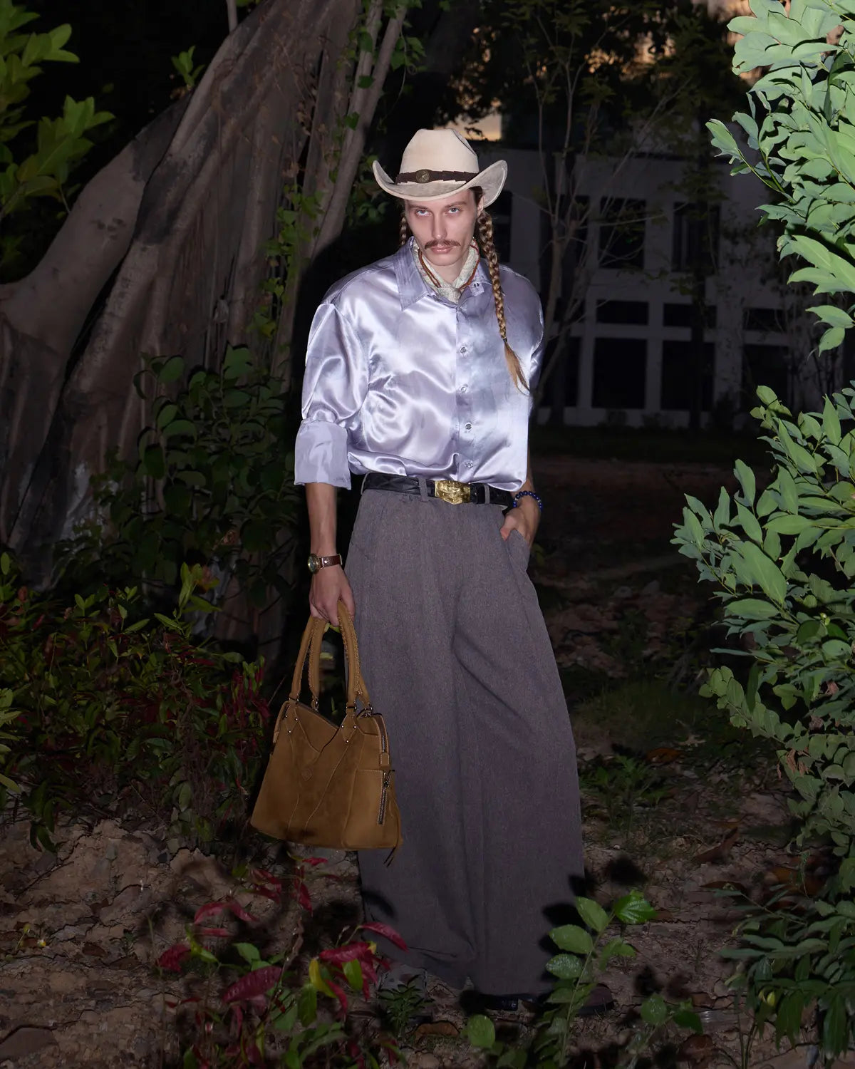 LNM Smoke-Print Acetate Shirt