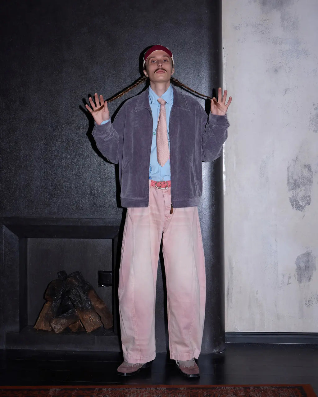 LNM Washed Retro Purple Corduroy Jacket