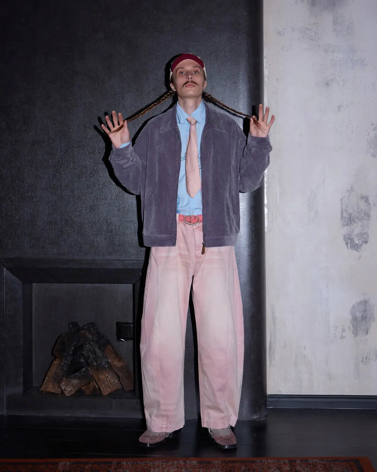 LNM Washed Retro Purple Corduroy Jacket