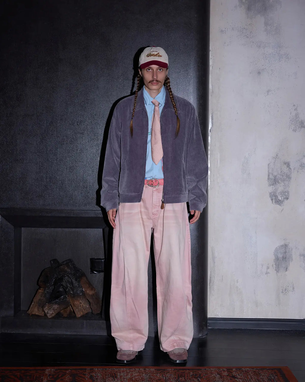 LNM Washed Retro Purple Corduroy Jacket