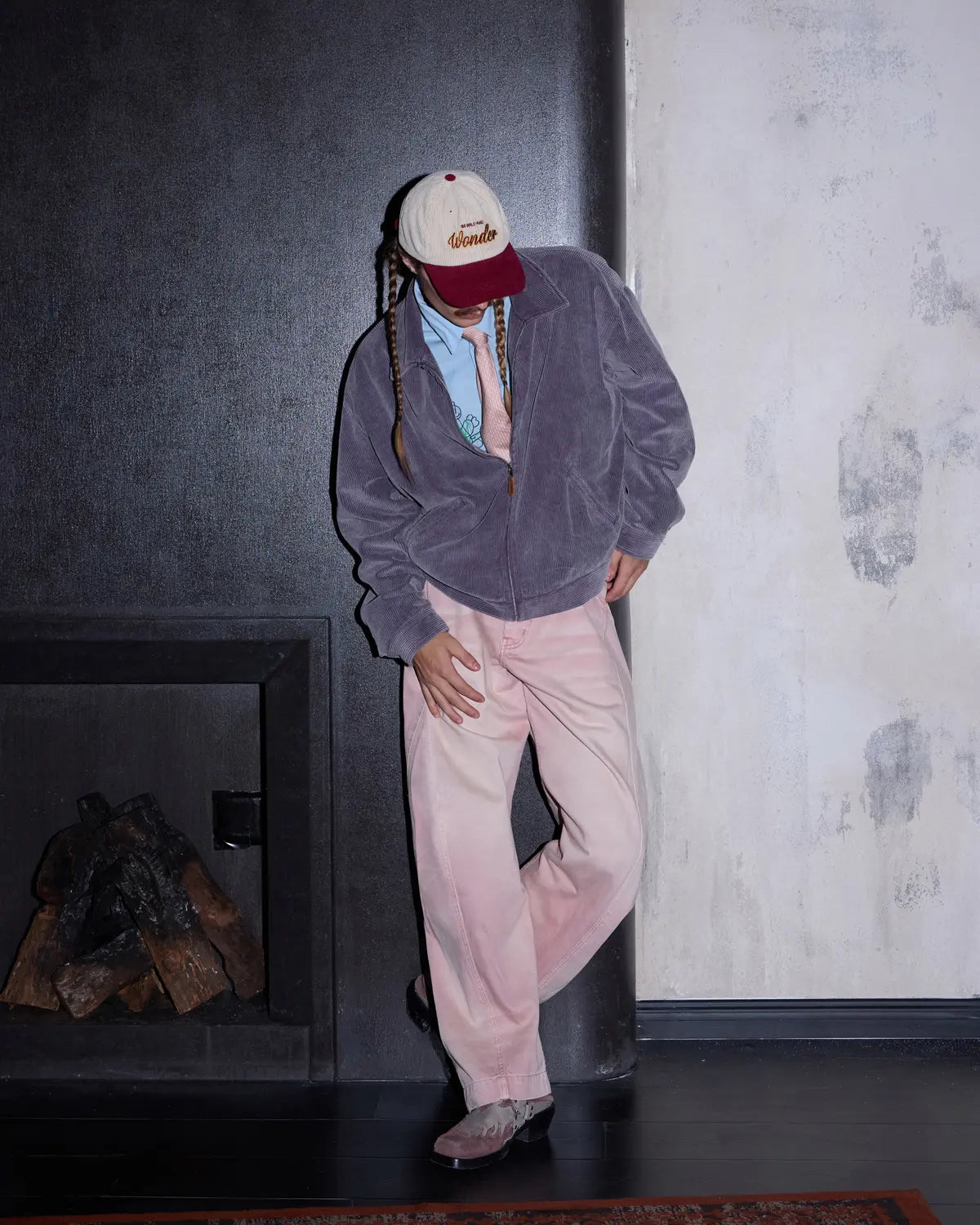 LNM Washed Retro Purple Corduroy Jacket