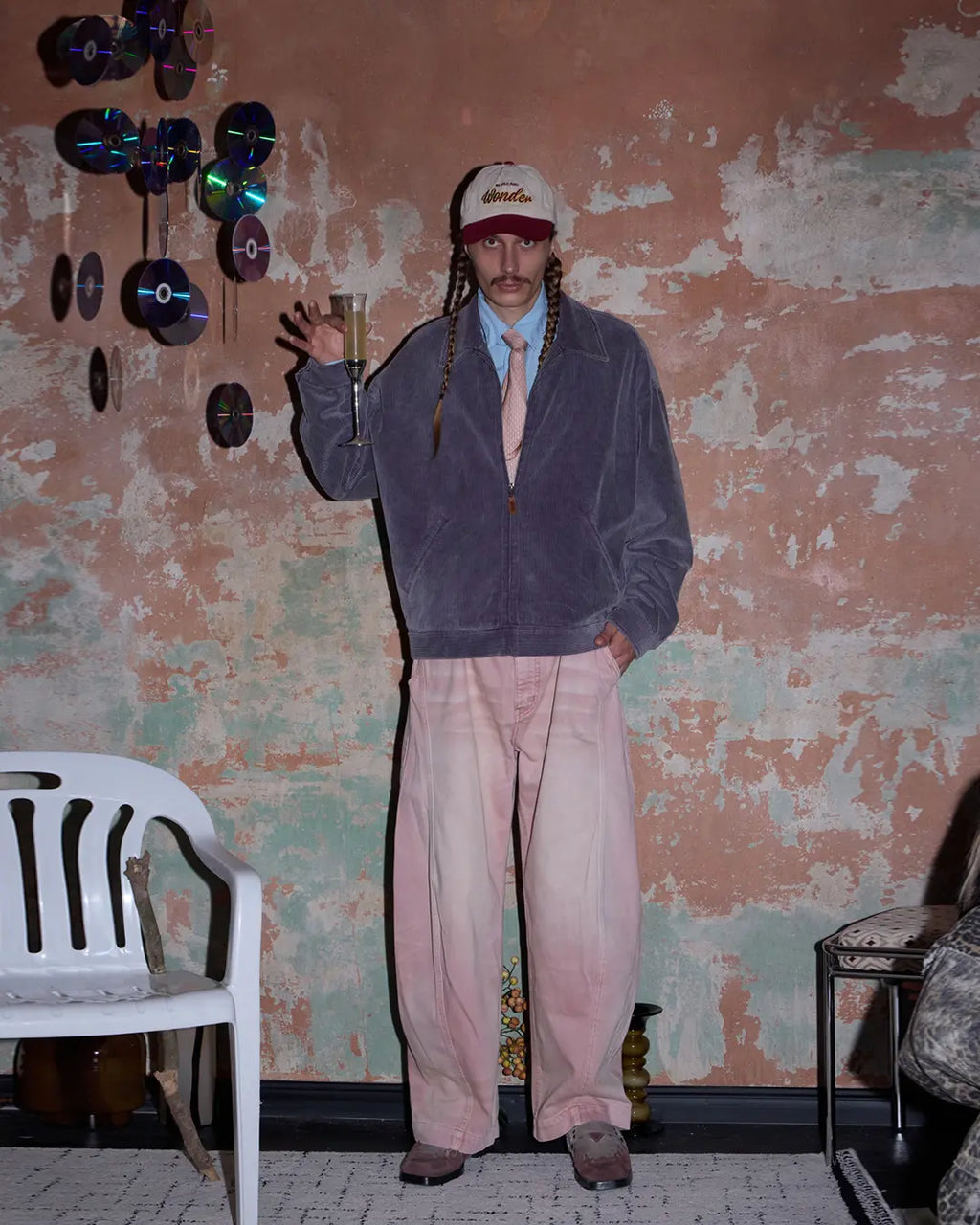LNM Washed Retro Purple Corduroy Jacket